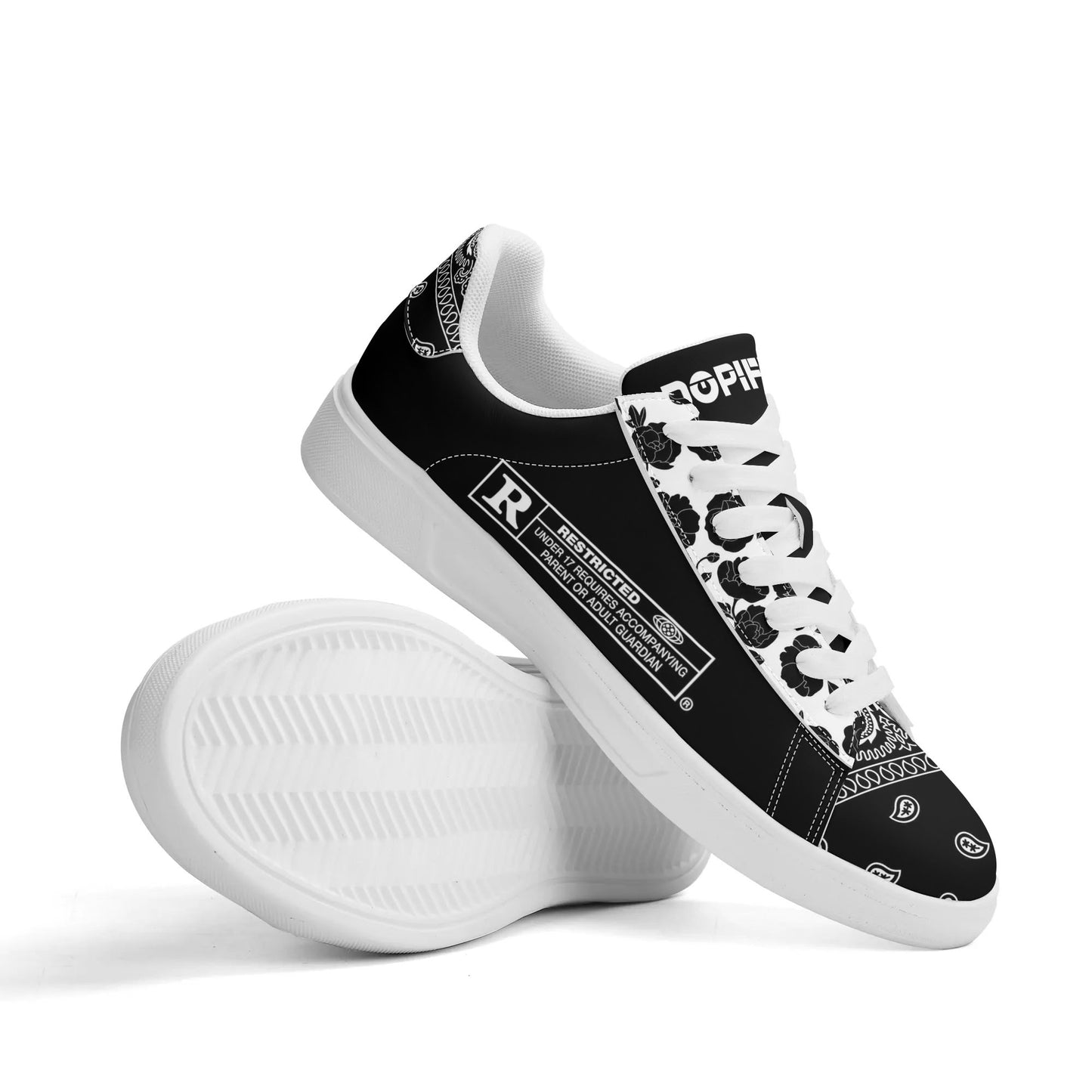 LA Bandanna & Floral Adult Lightweight Low Top Leather kicks