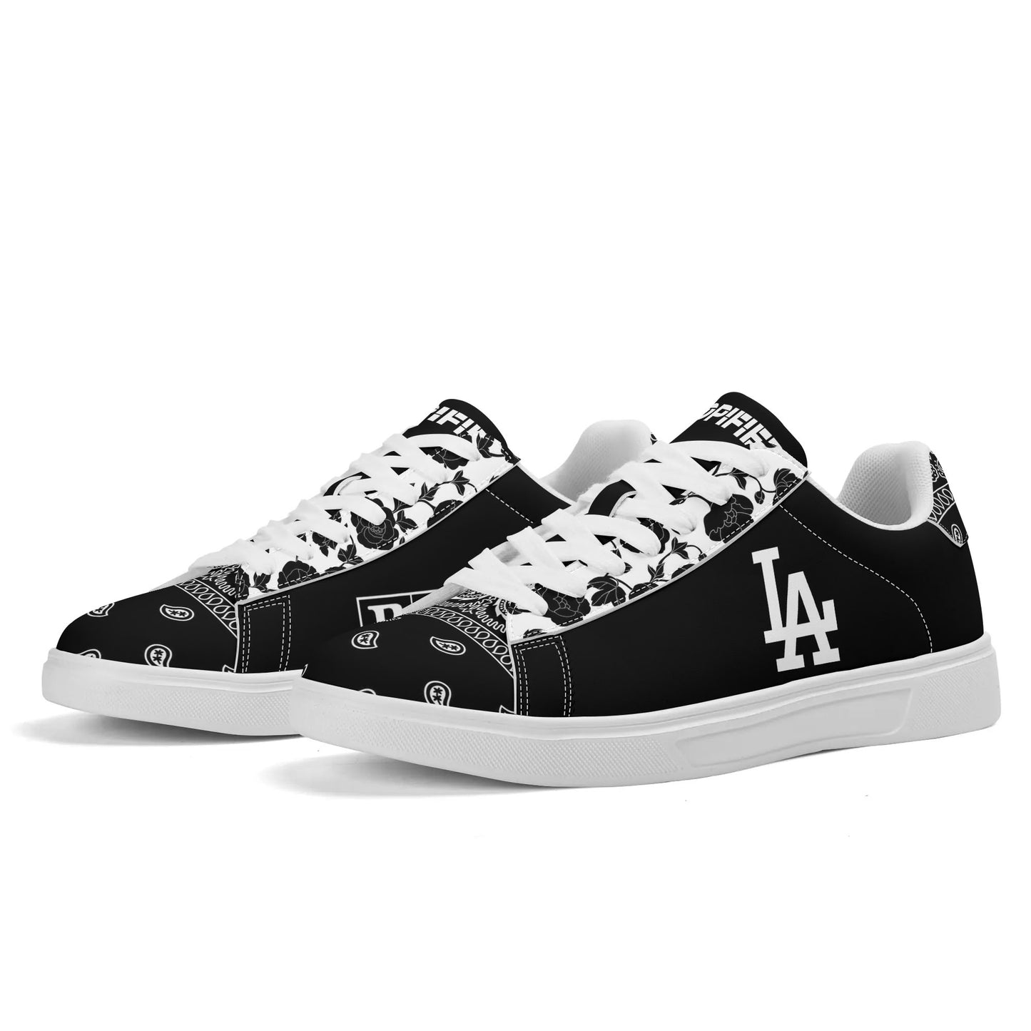 LA Bandanna & Floral Adult Lightweight Low Top Leather kicks