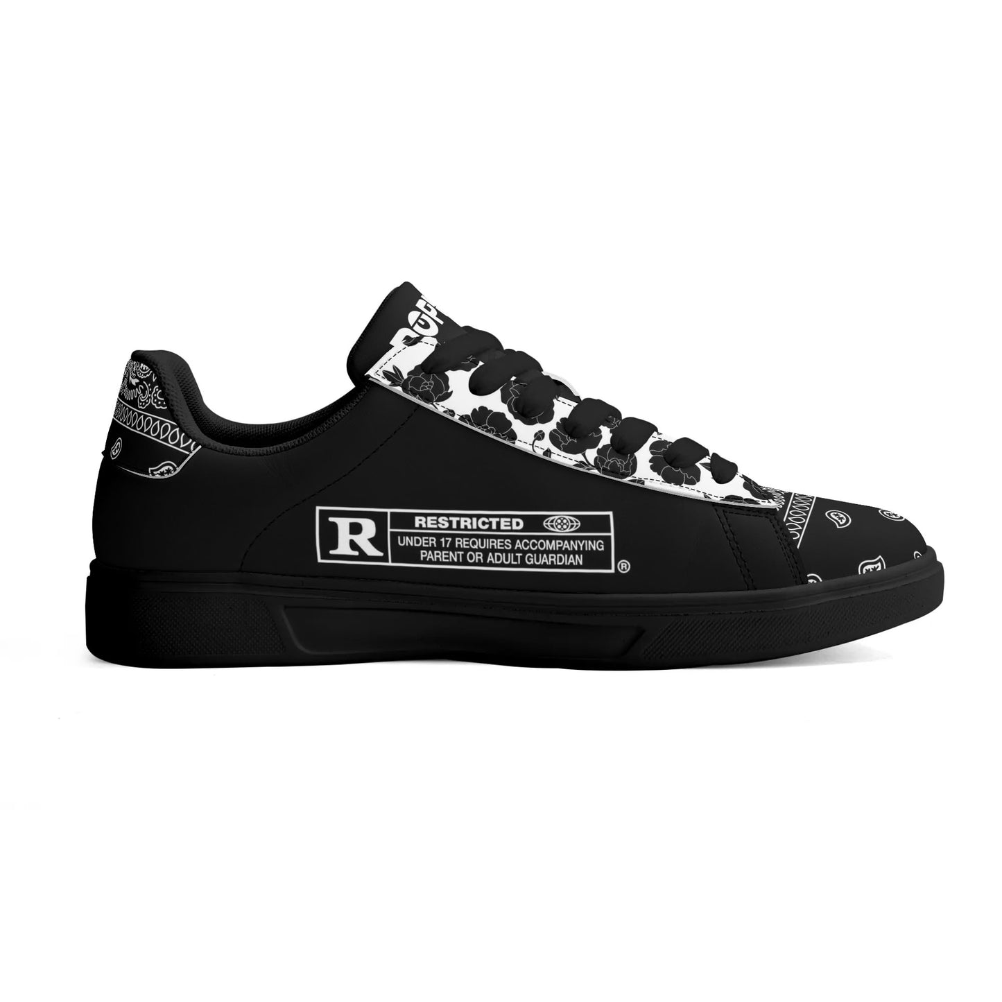 LA Bandanna & Floral Adult Lightweight Low Top Leather kicks