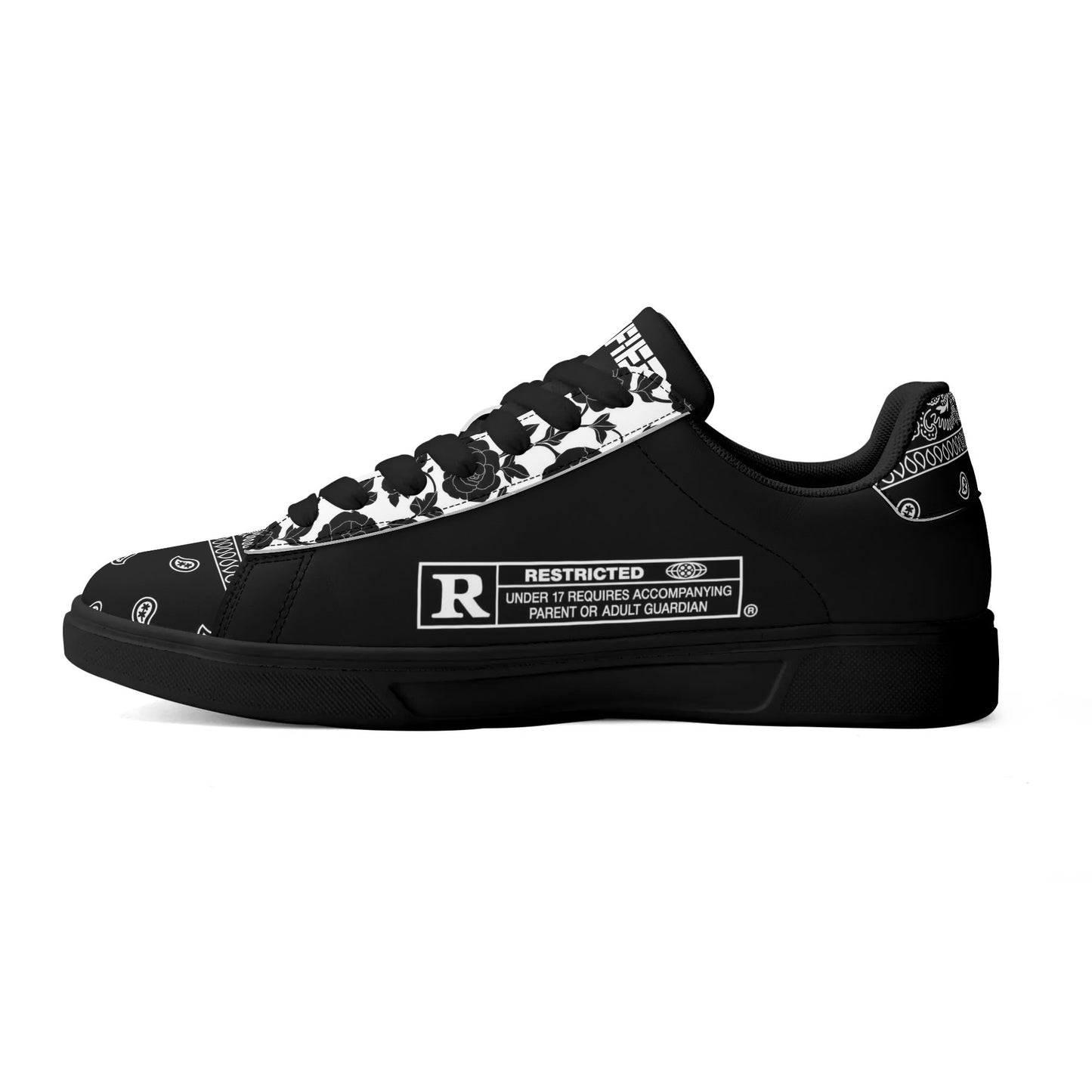 LA Bandanna & Floral Adult Lightweight Low Top Leather kicks