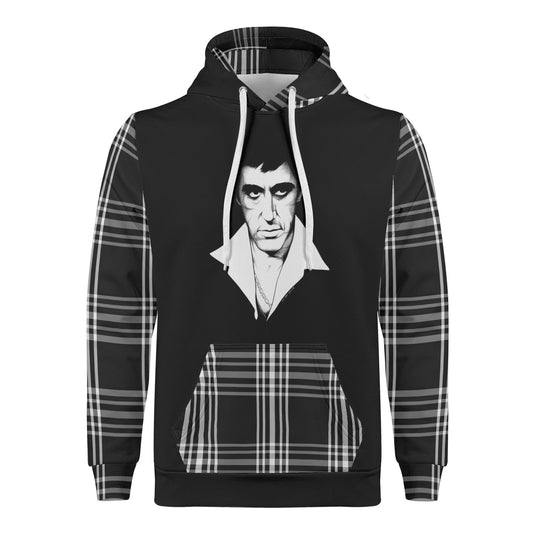 Mens Scarface Pin Stripe Warm Velvets Pair Hoodie