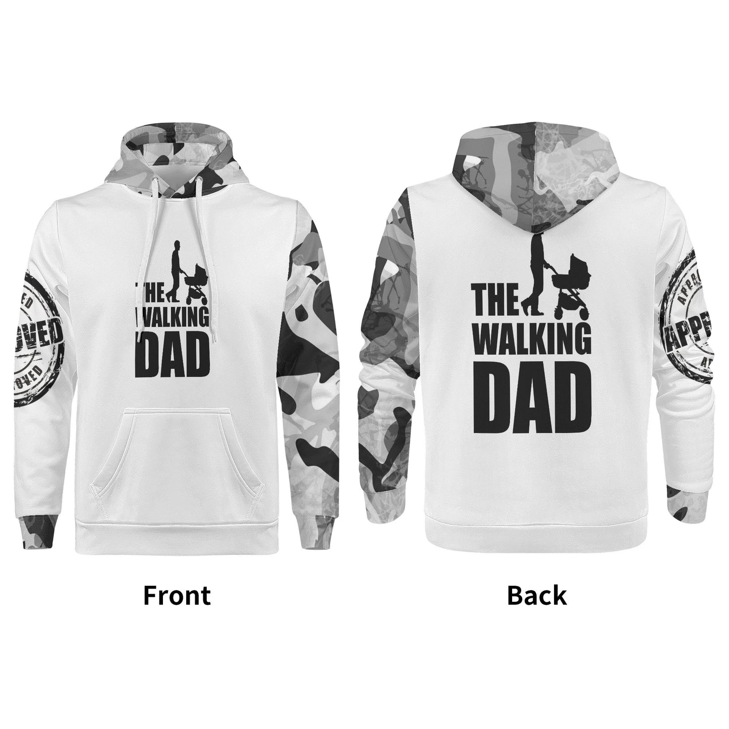 Mens Dads Love Warm Velvets Pair Hoodie