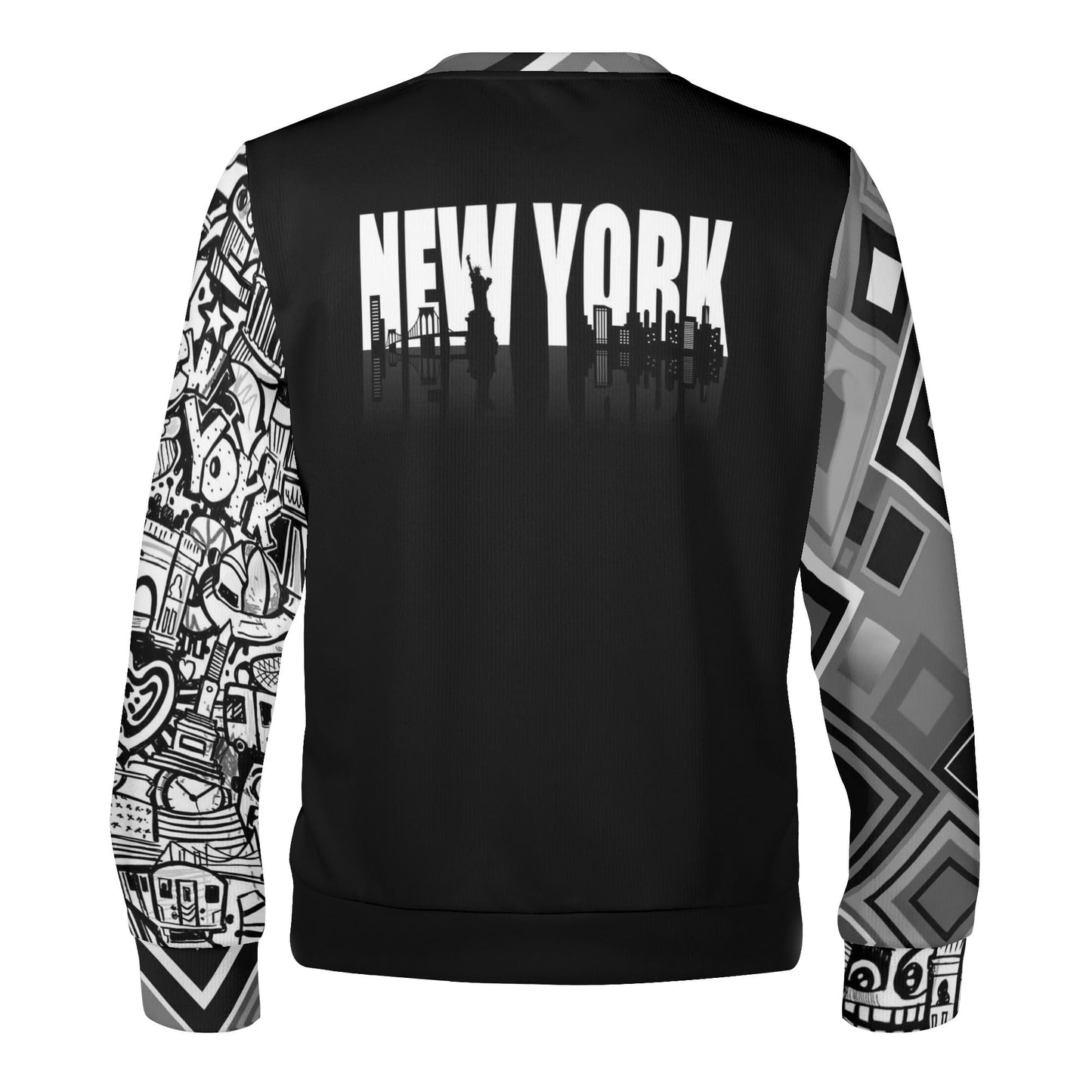 Unisex Casual LA & NYC  collab Winter Pullover Sweatshirt