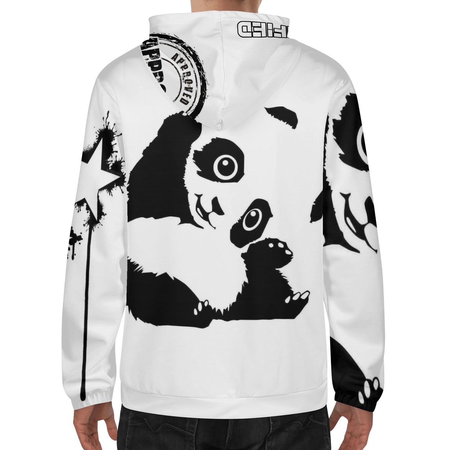 Mens Lightweight  Blessed Panda Hoodie