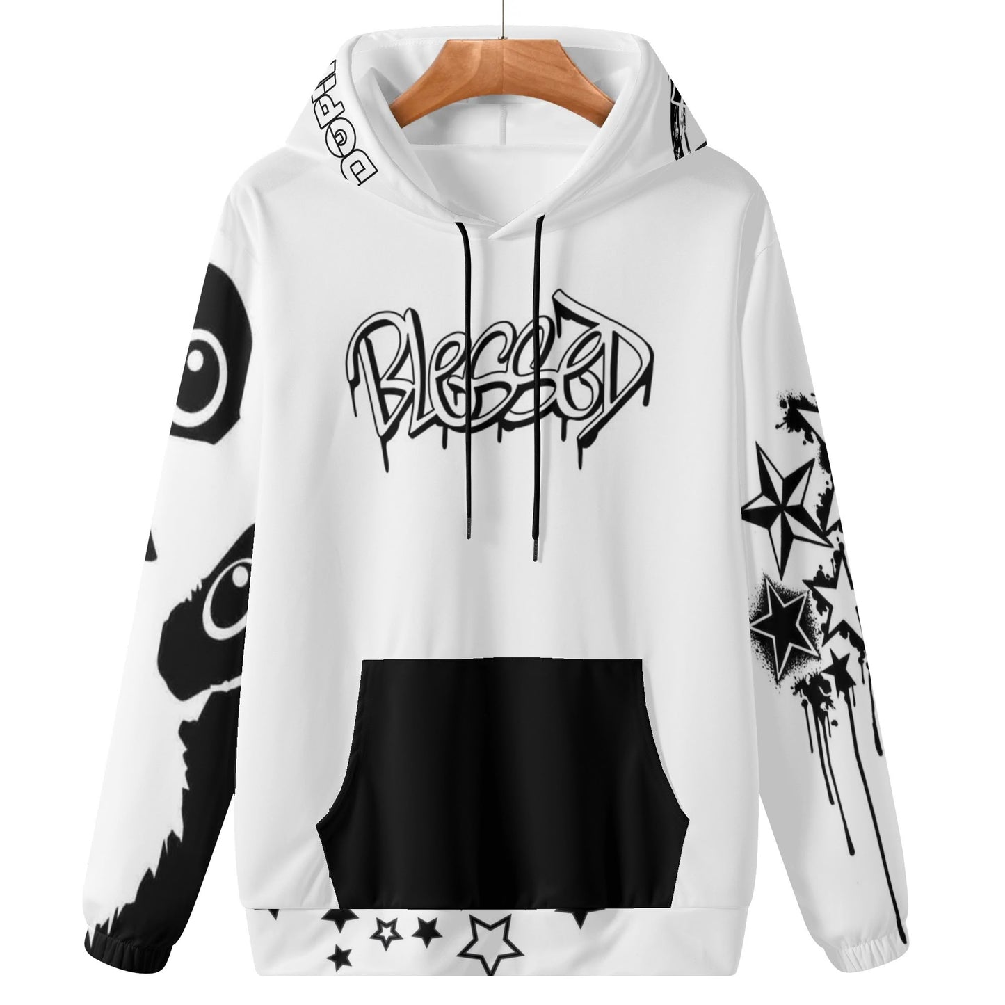 Mens Lightweight  Blessed Panda Hoodie