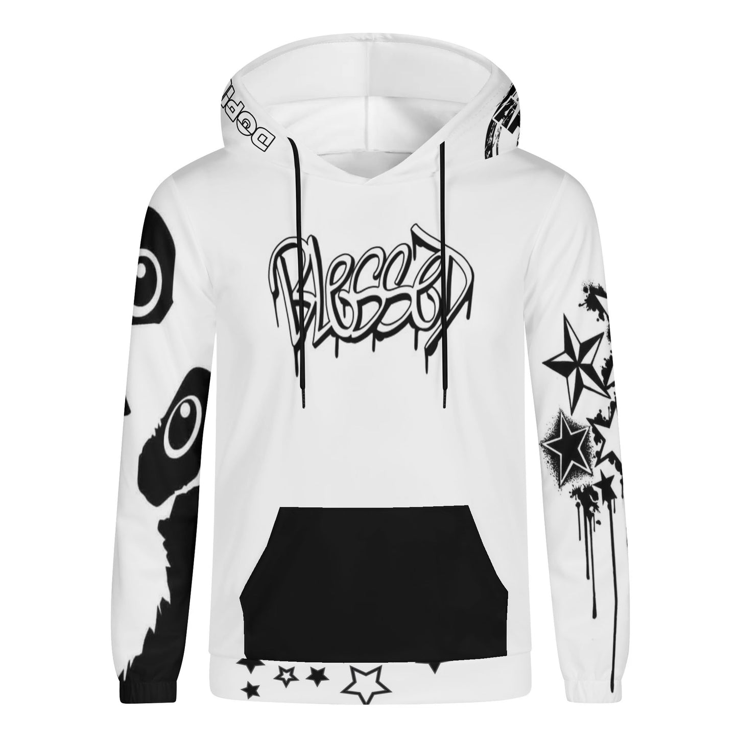 Mens Lightweight  Blessed Panda Hoodie