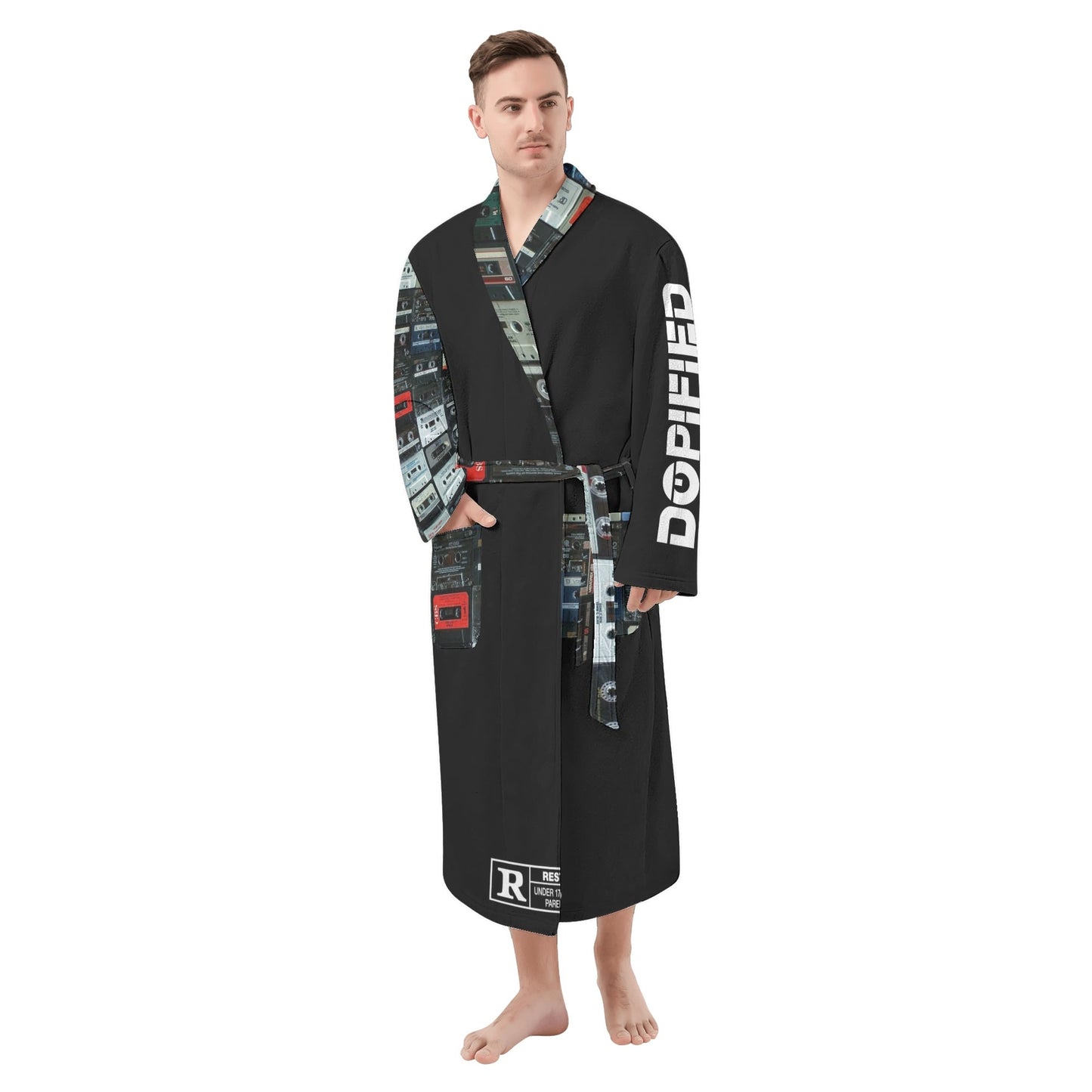 Mens 90s Cassette NY bathrobe