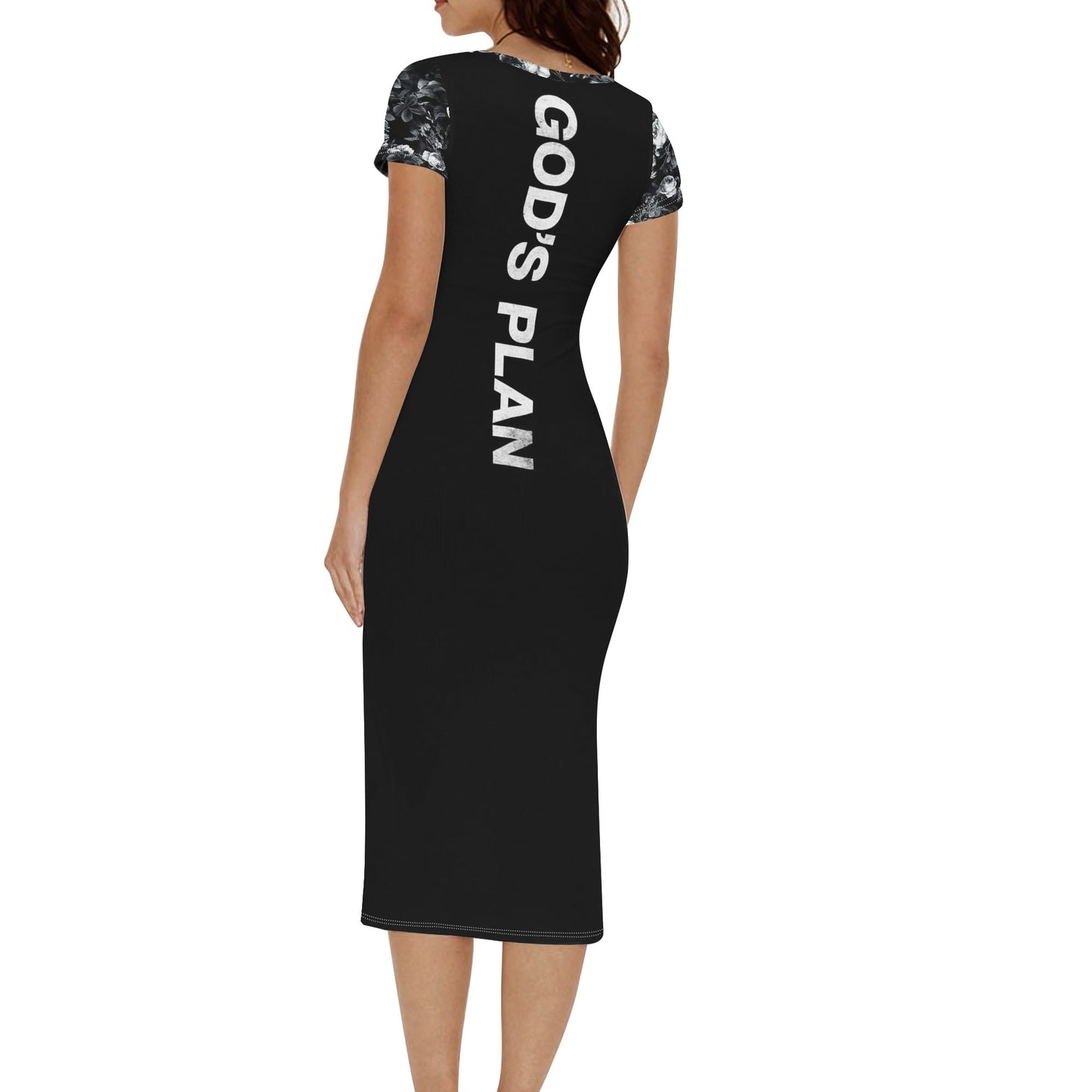 Womens Legendary Gods Plan Short Sleeve Tshirt Long Dress