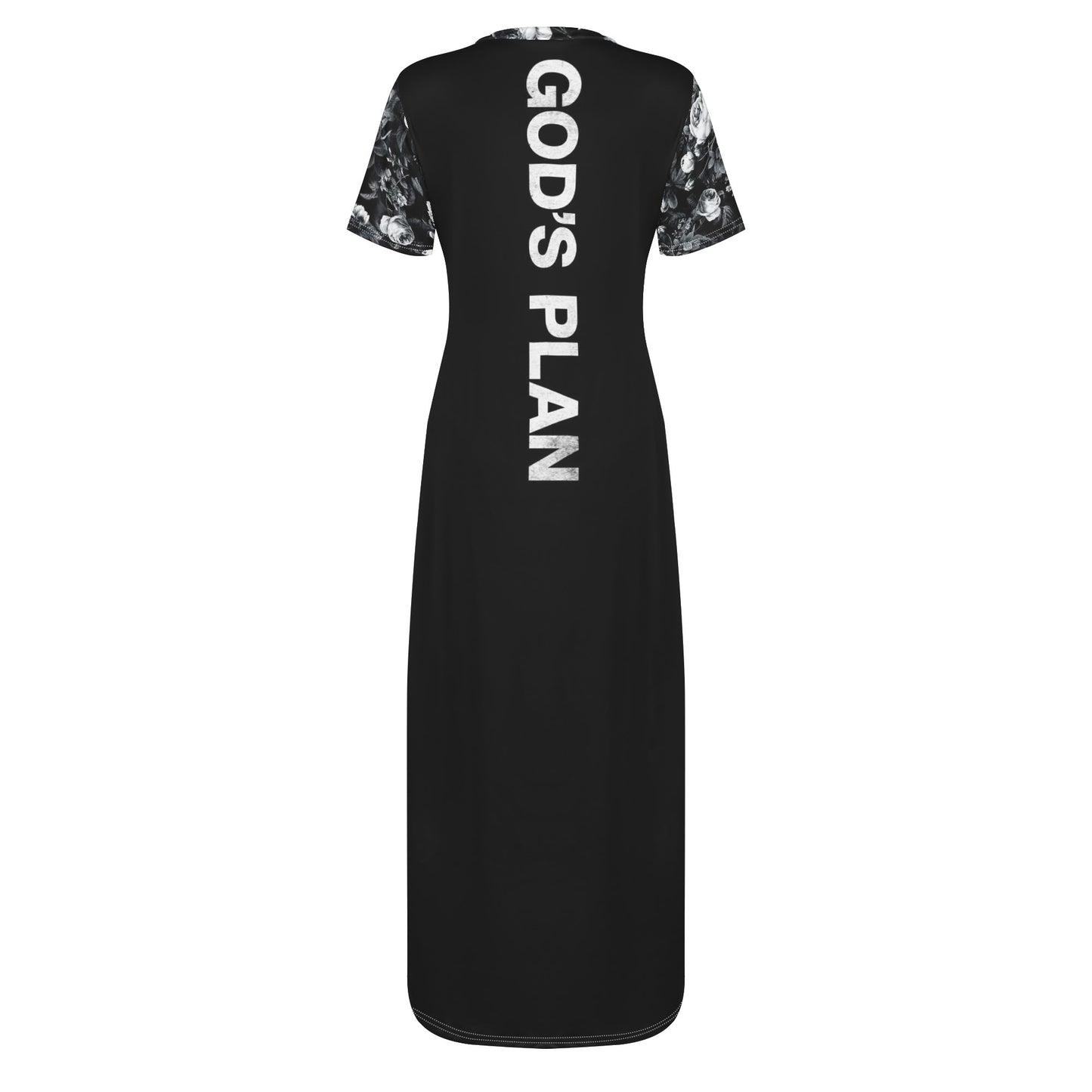 Womens Legendary Gods Plan Short Sleeve Tshirt Long Dress