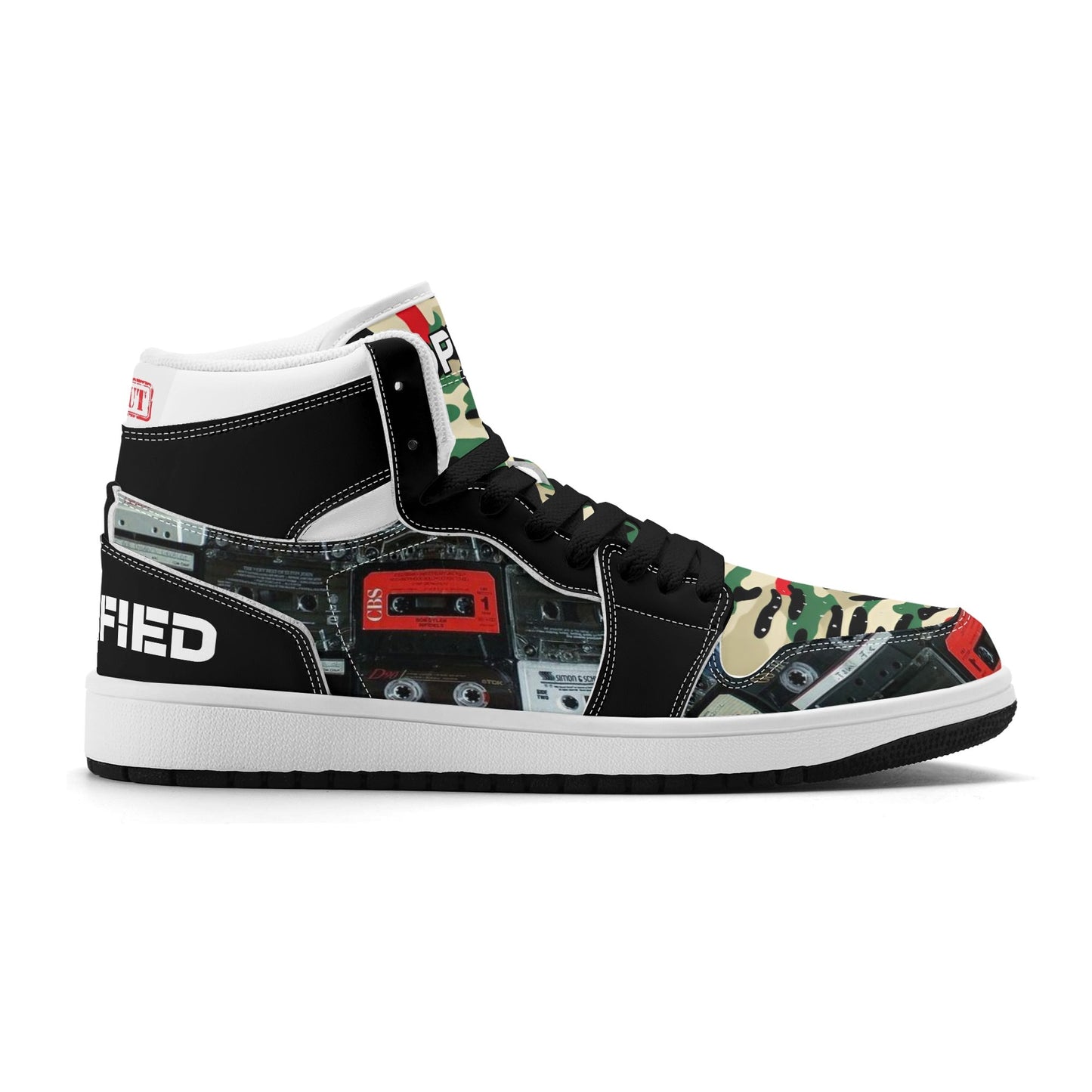 Mens DOPiFiED SOLD OuT Cassette Vibe Premium PU Leather High Top Sneakers-V2