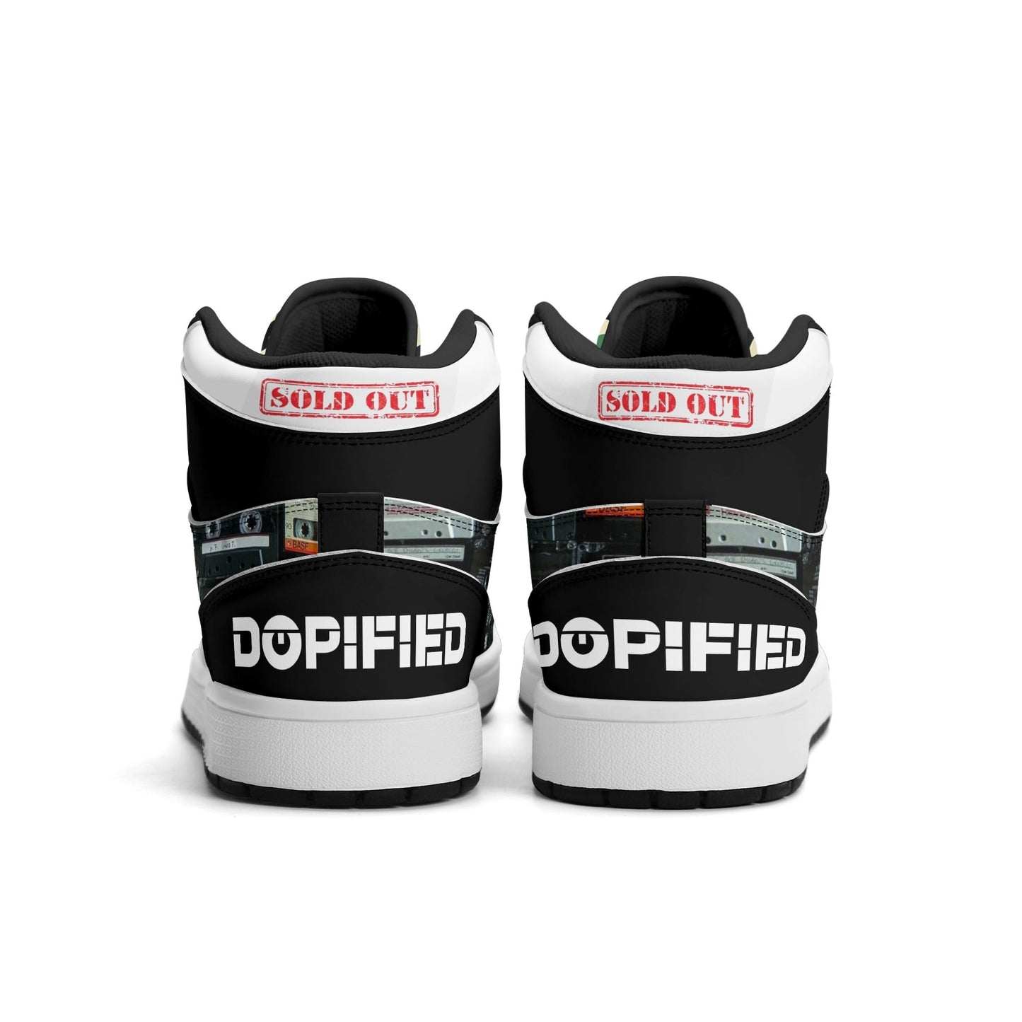 Mens DOPiFiED SOLD OuT Cassette Vibe Premium PU Leather High Top Sneakers-V2