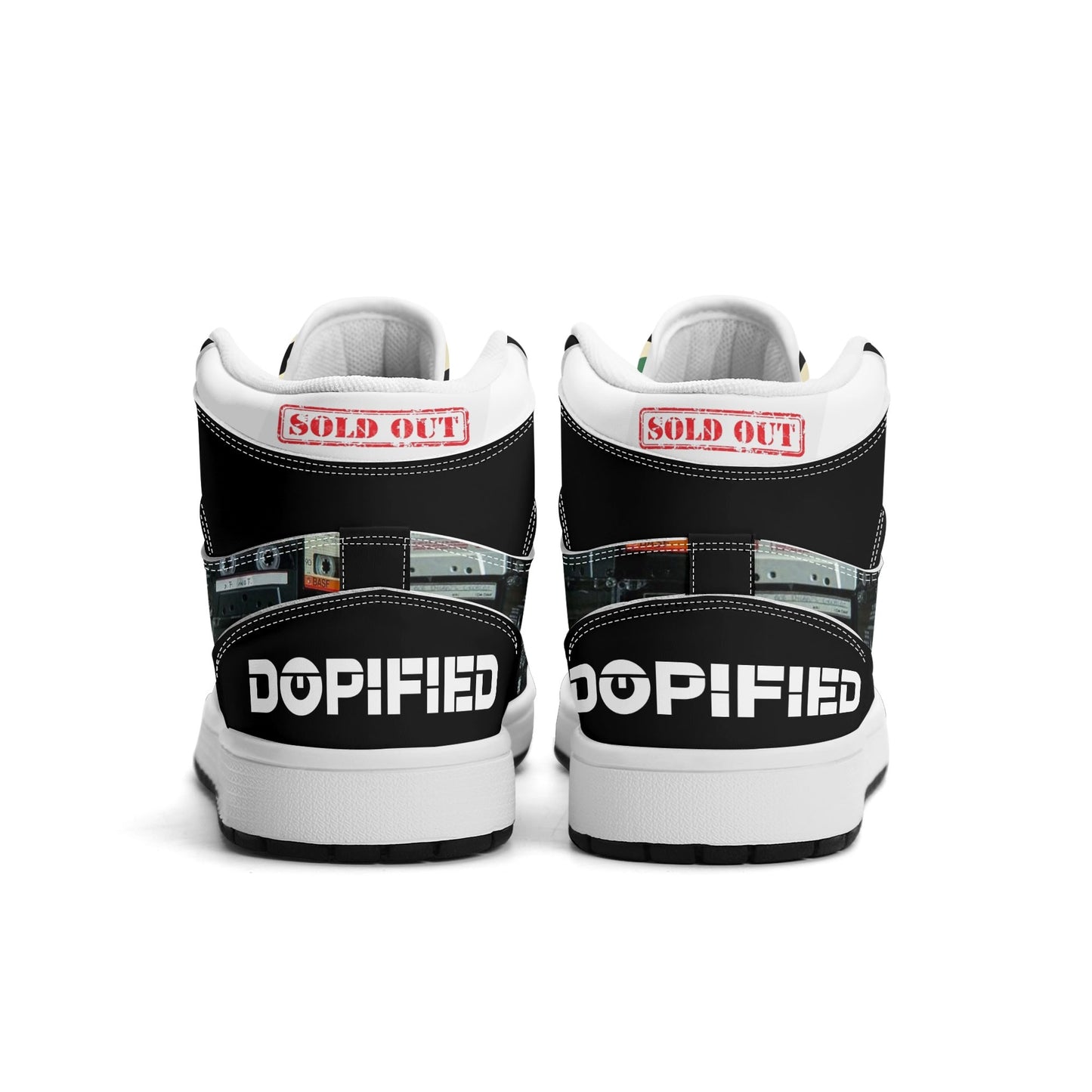 Mens DOPiFiED SOLD OuT Cassette Vibe Premium PU Leather High Top Sneakers-V2