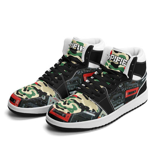 Mens DOPiFiED SOLD OuT Cassette Vibe Premium PU Leather High Top Sneakers-V2