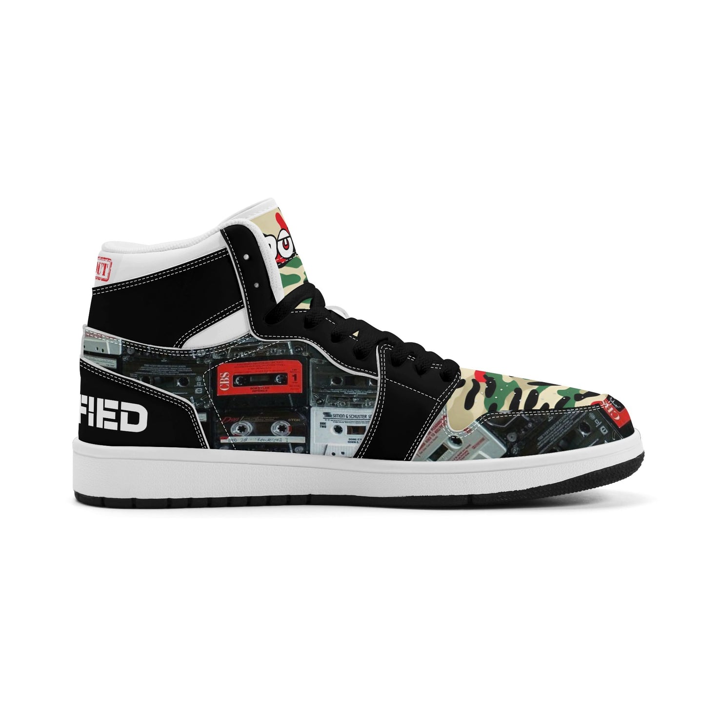 Mens DOPiFiED SOLD OuT Cassette Vibe Premium PU Leather High Top Sneakers-V2