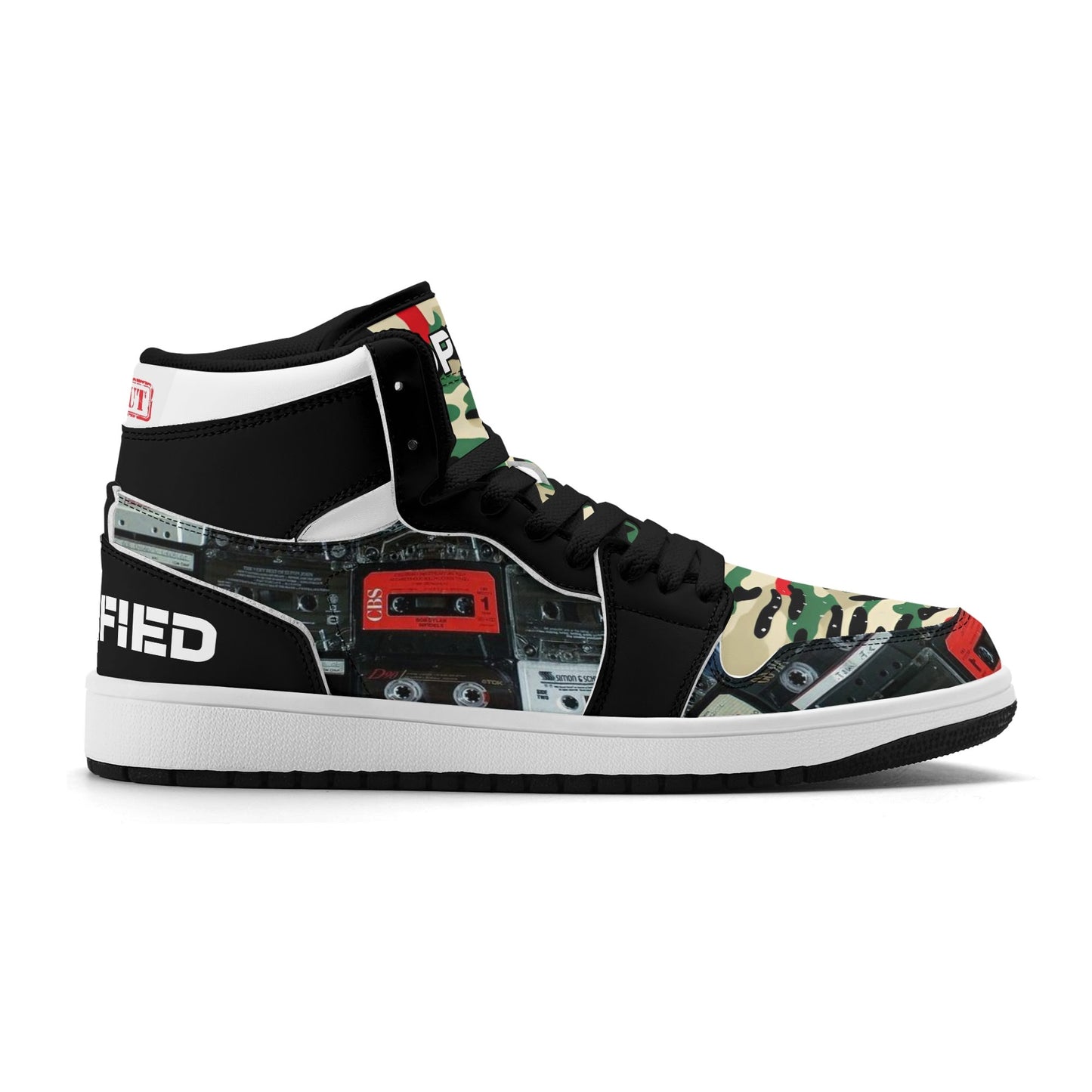 Mens DOPiFiED SOLD OuT Cassette Vibe Premium PU Leather High Top Sneakers-V2