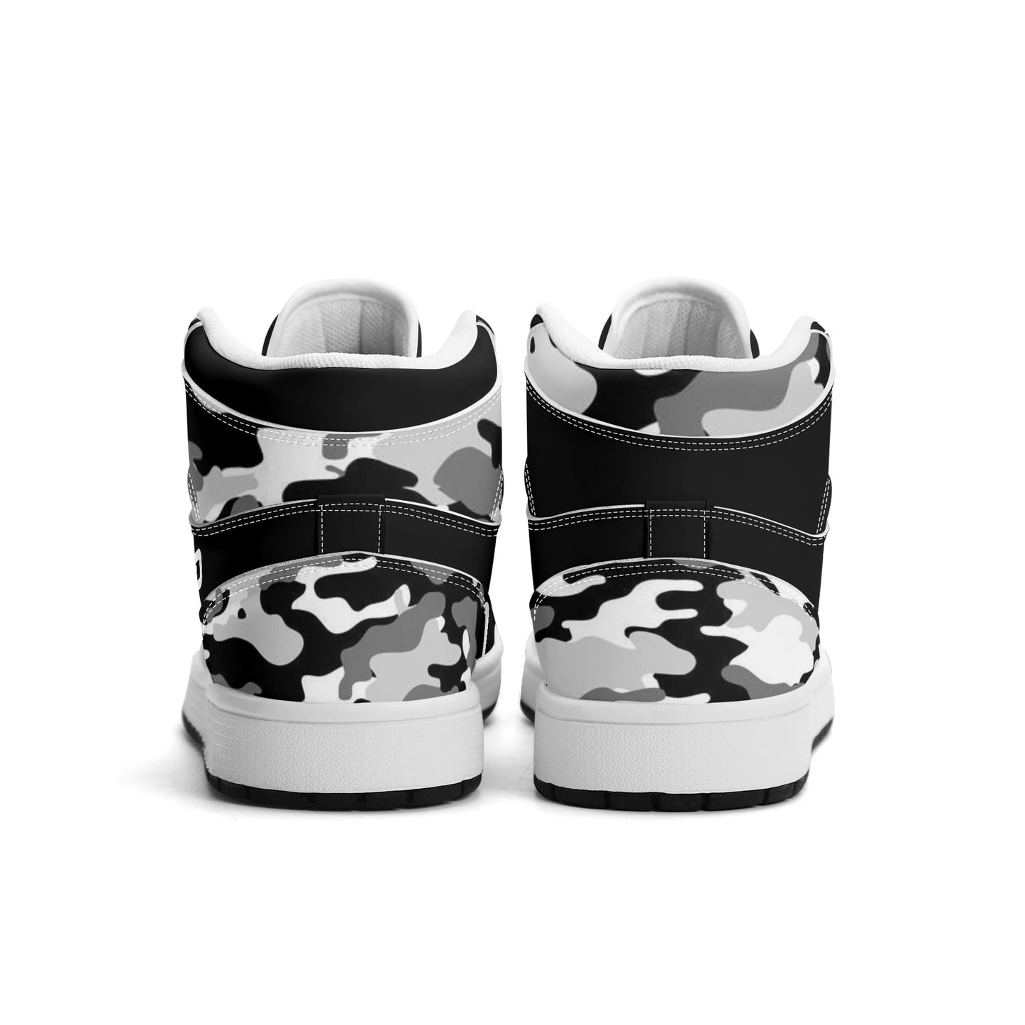 Mens Premium PU Leather DOPiFiED Camo High Top Sneakers-V2