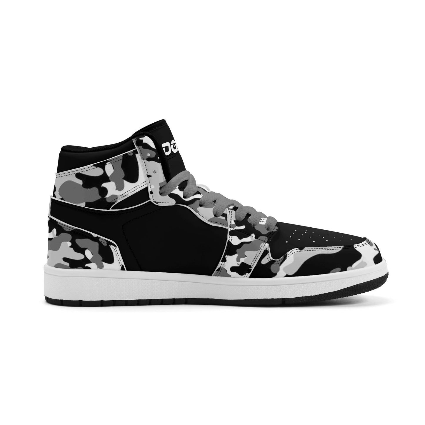 Mens Premium PU Leather DOPiFiED Camo High Top Sneakers-V2