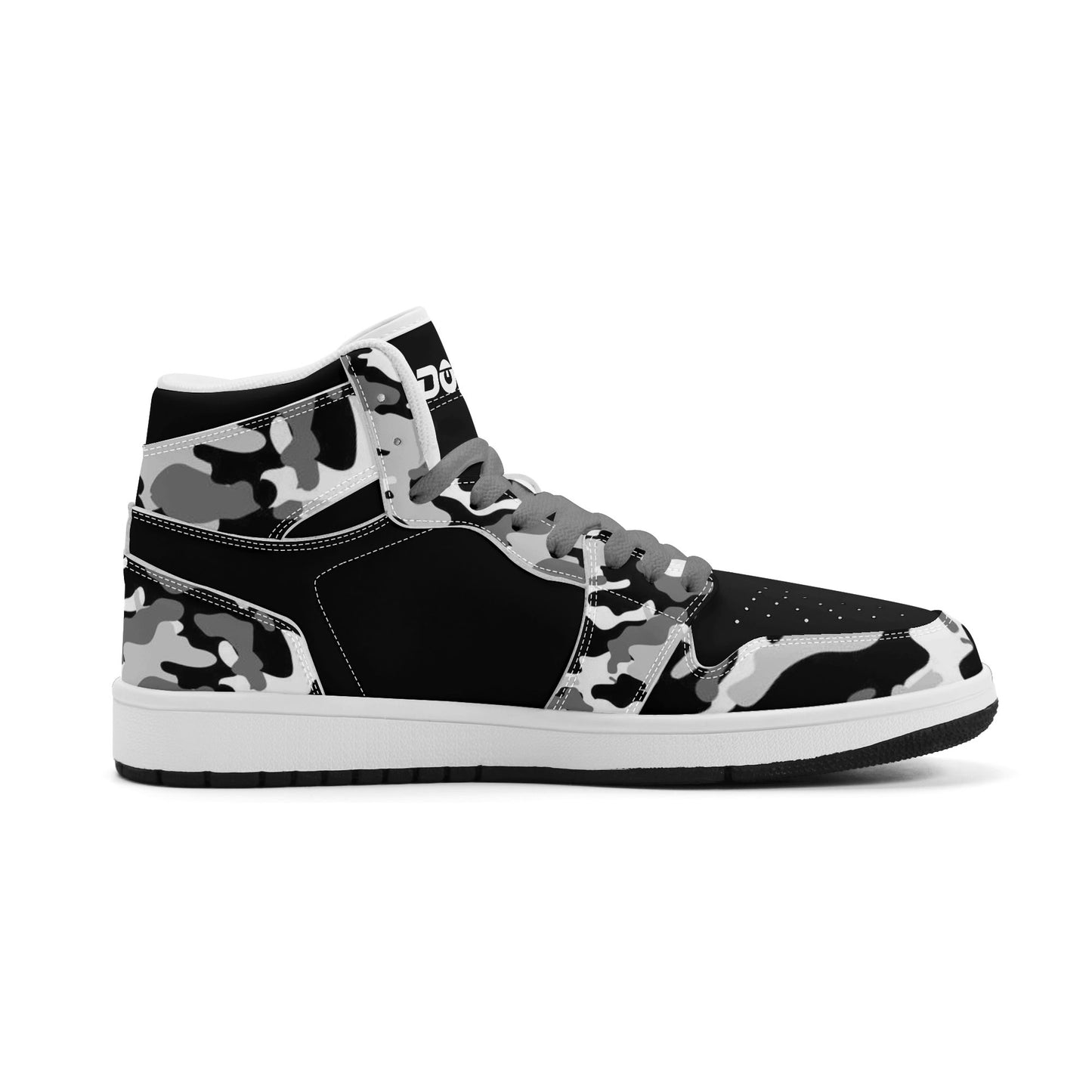 Mens Premium PU Leather DOPiFiED Camo High Top Sneakers-V2