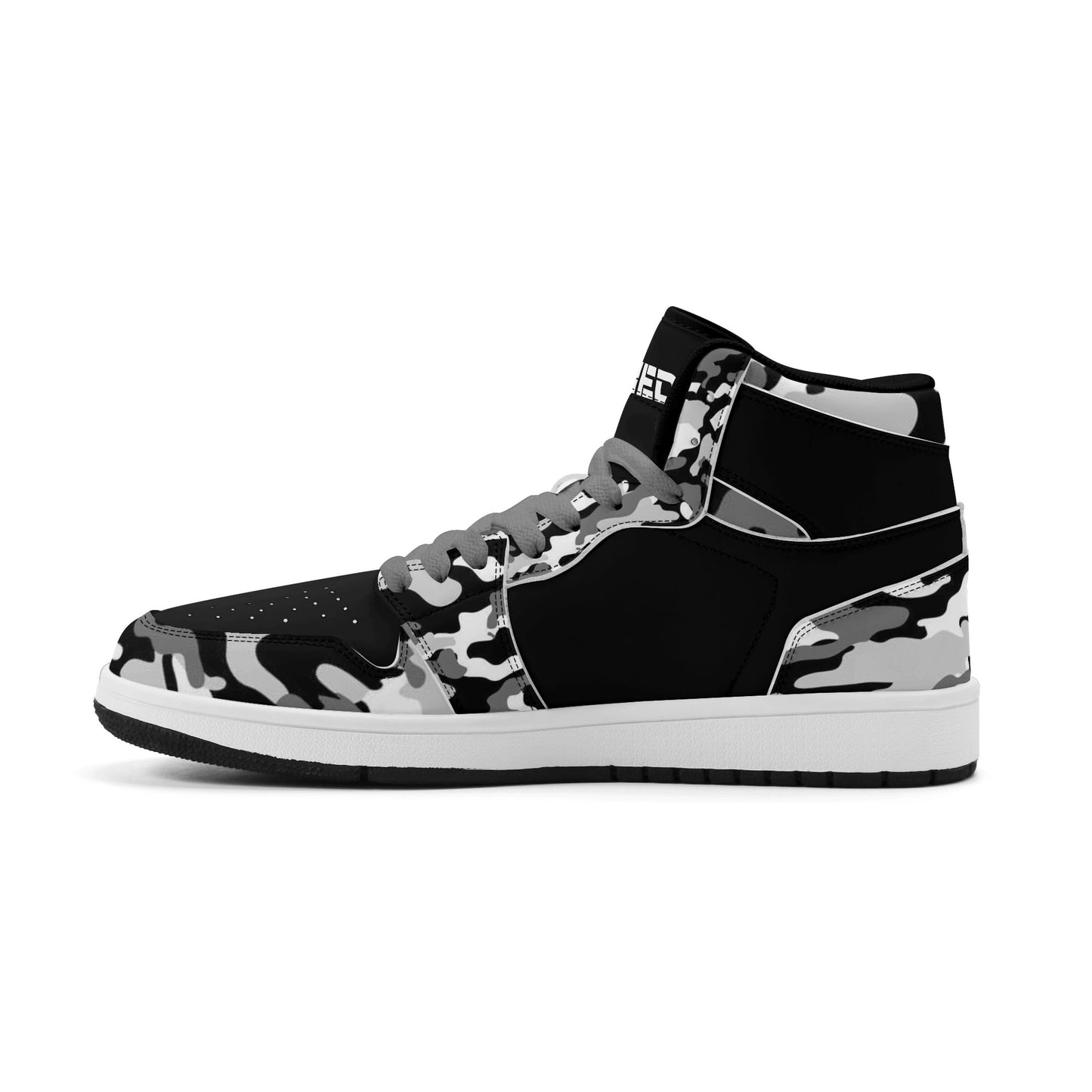 Mens Premium PU Leather DOPiFiED Camo High Top Sneakers-V2