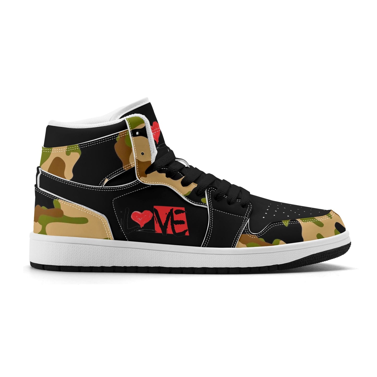 Sean Breed Mens LOVE Premium PU Leather High Top Sneakers V-2