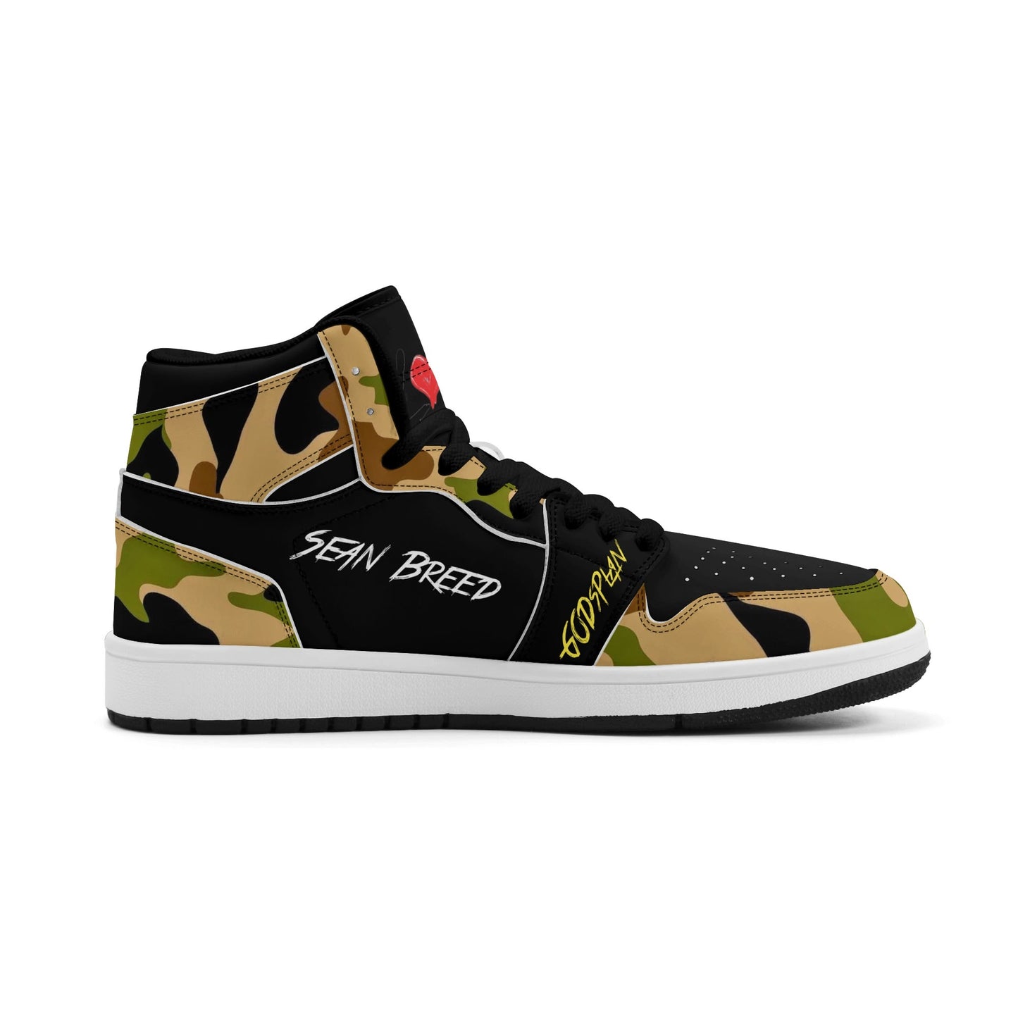 Sean Breed Mens LOVE Premium PU Leather High Top Sneakers V-2