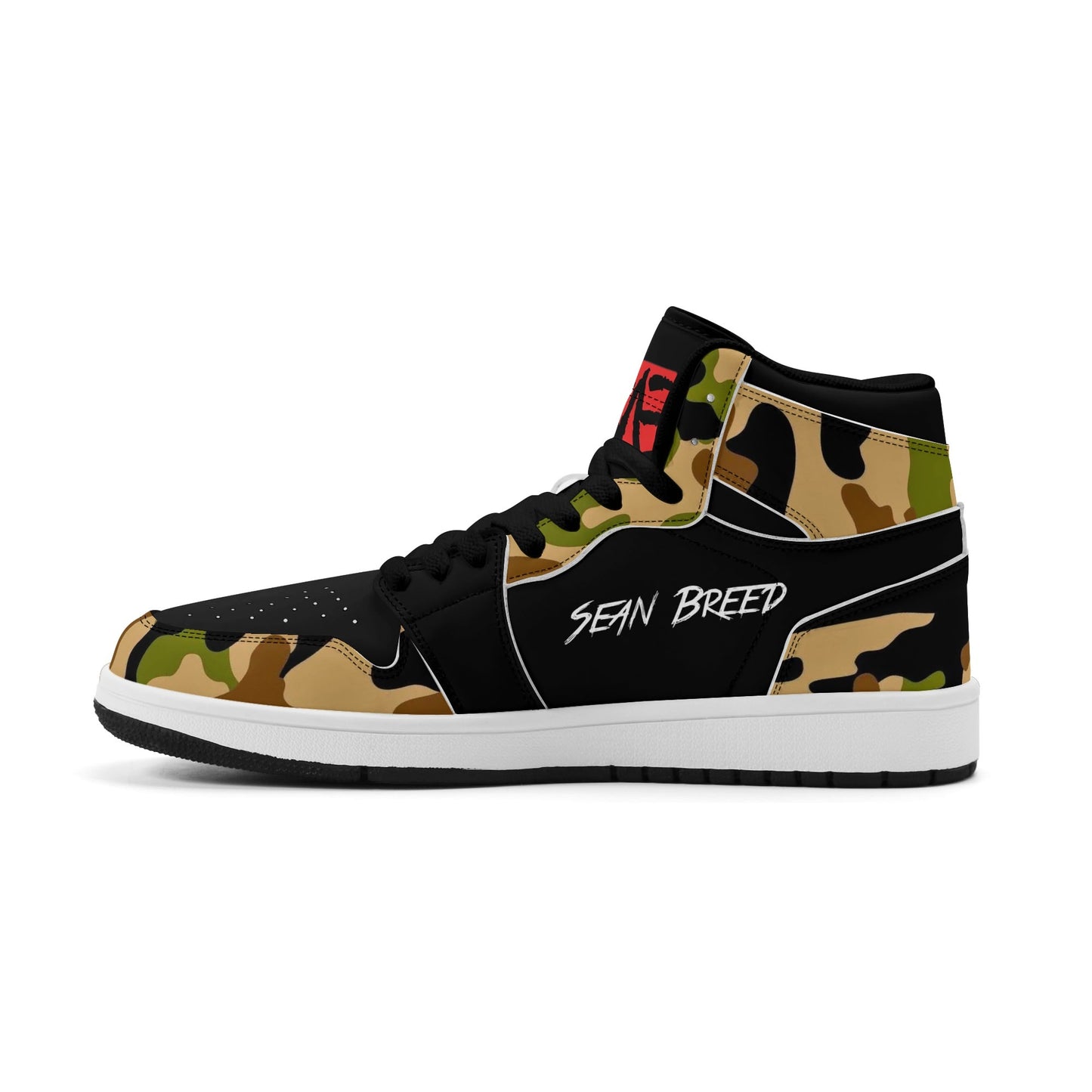 Sean Breed Mens LOVE Premium PU Leather High Top Sneakers V-2