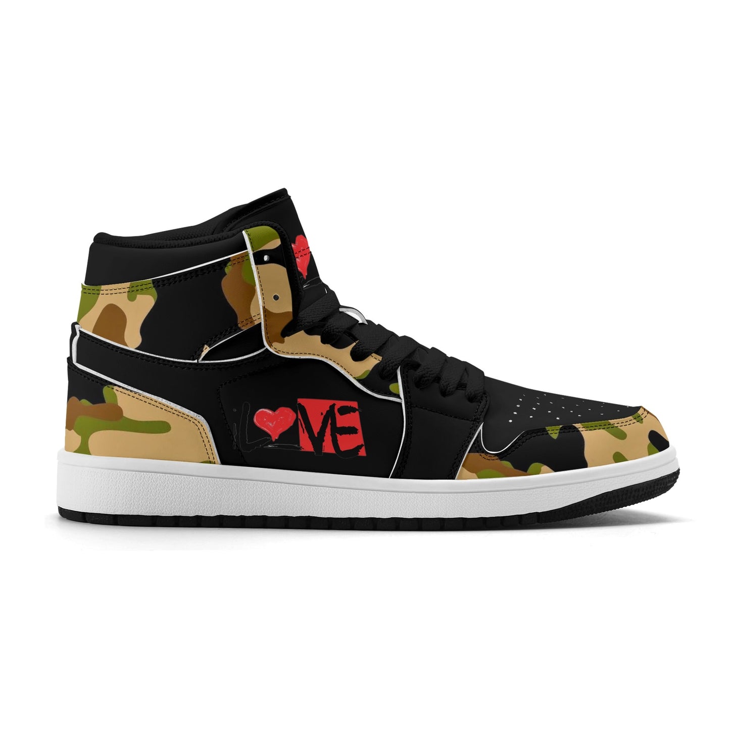 Sean Breed Mens LOVE Premium PU Leather High Top Sneakers V-2