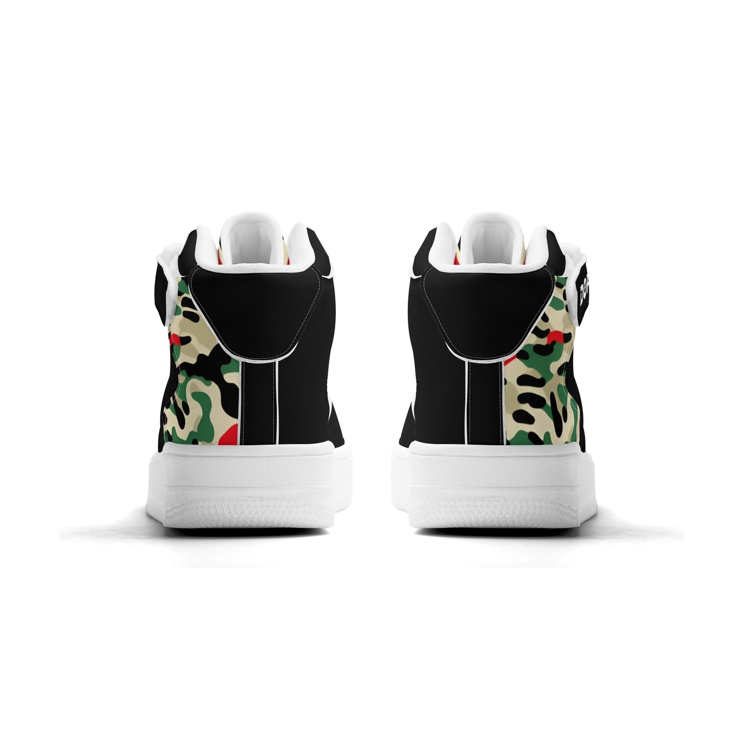 Mens LA Camo High Top Leather Sneakers