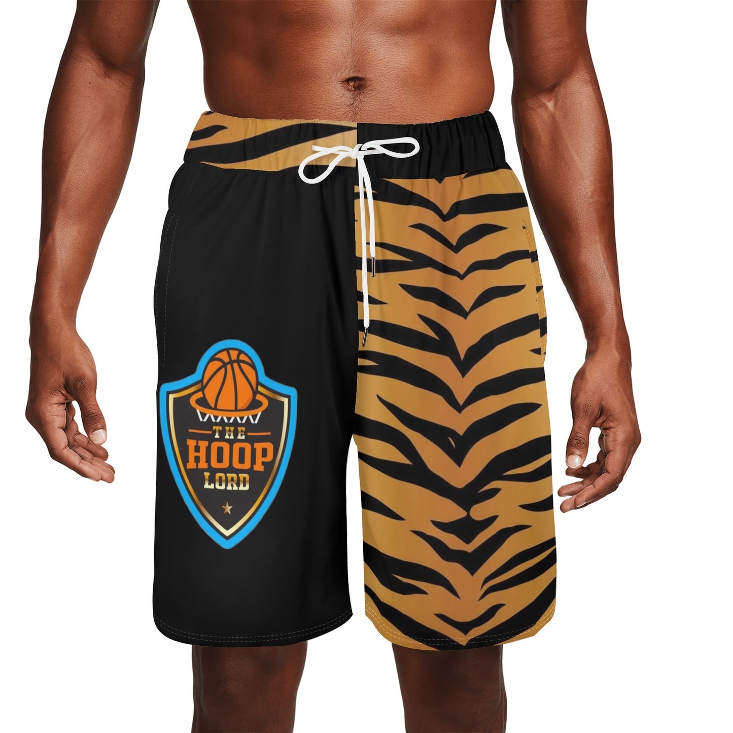 Mens HoopLord Basketball Mesh Shorts Sea Life Swim Trunks