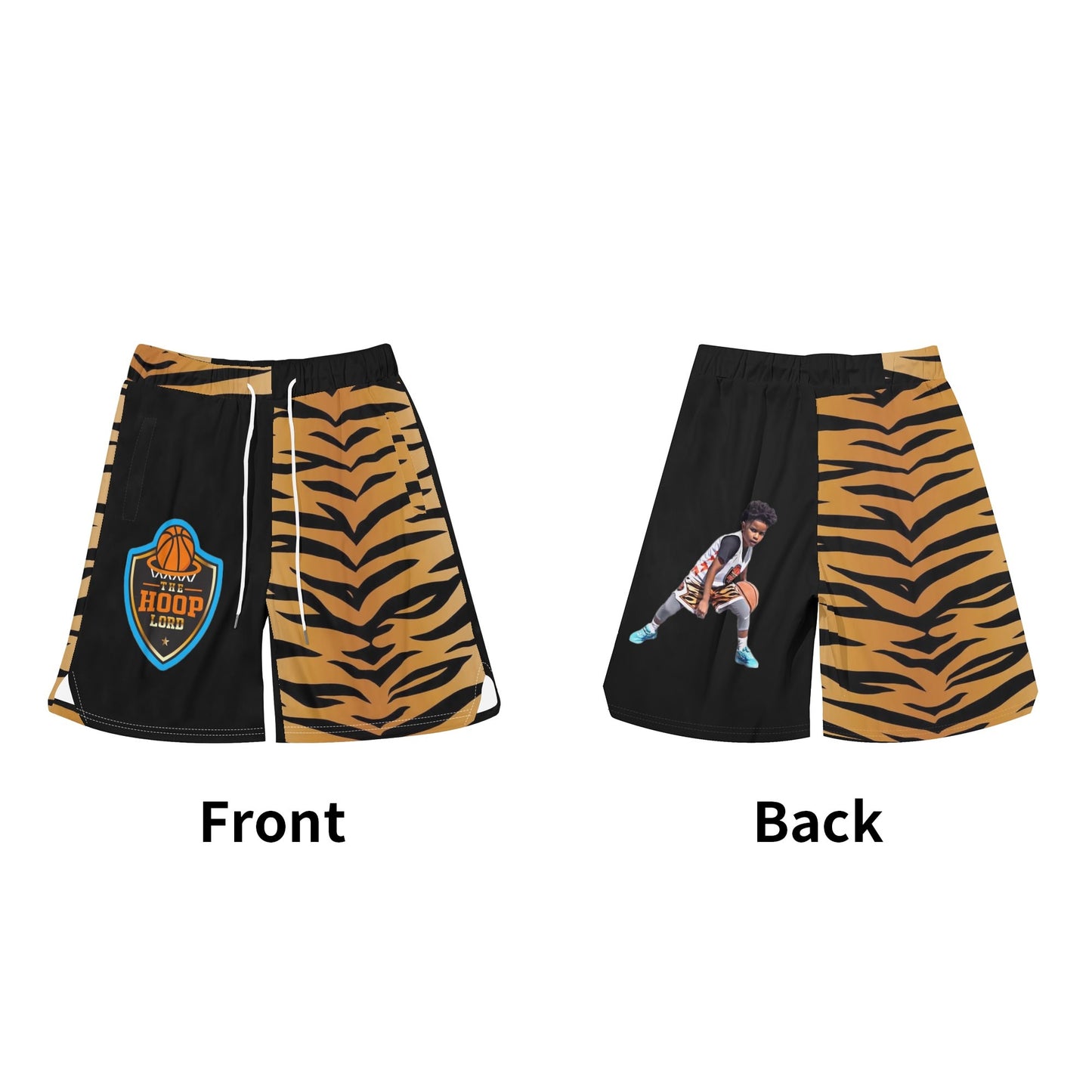 Mens HoopLord Basketball Mesh Shorts Sea Life Swim Trunks