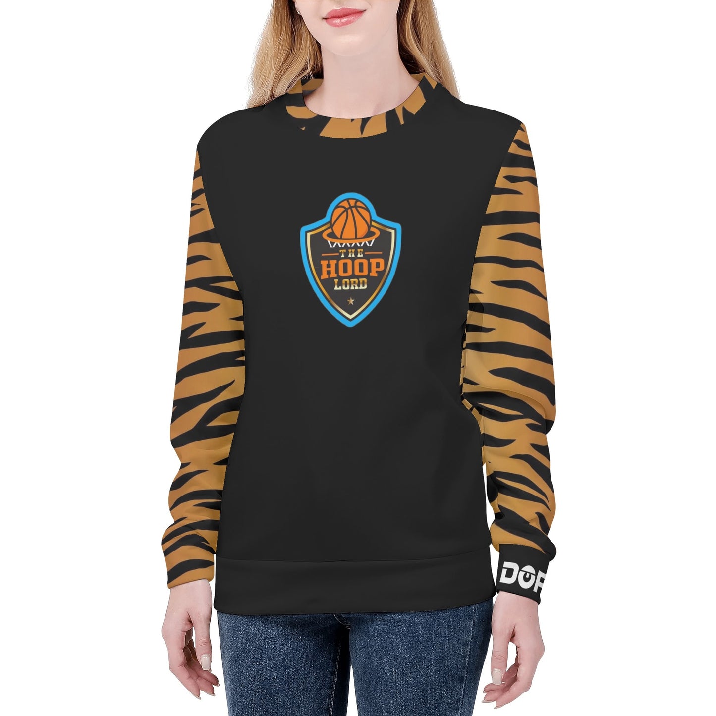 Womens Hoop Lord Neck Streetwear Sweatshirt