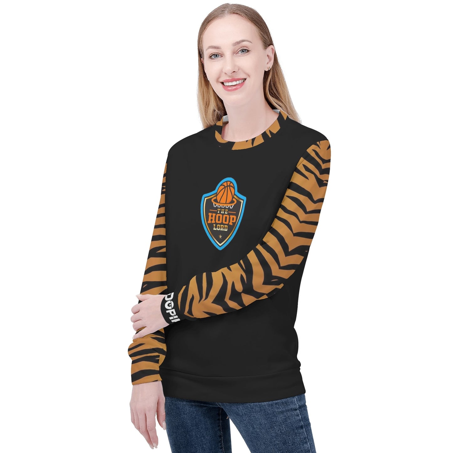 Womens Hoop Lord Neck Streetwear Sweatshirt