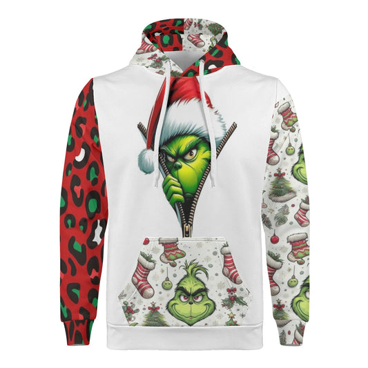 Mens Christmas Da Grinch Warm Velvets Hoodie