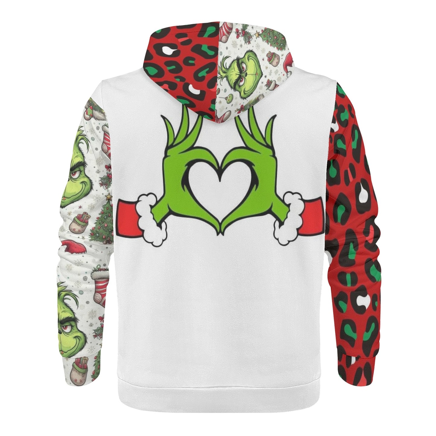 Mens Christmas Da Grinch Warm Velvets Hoodie