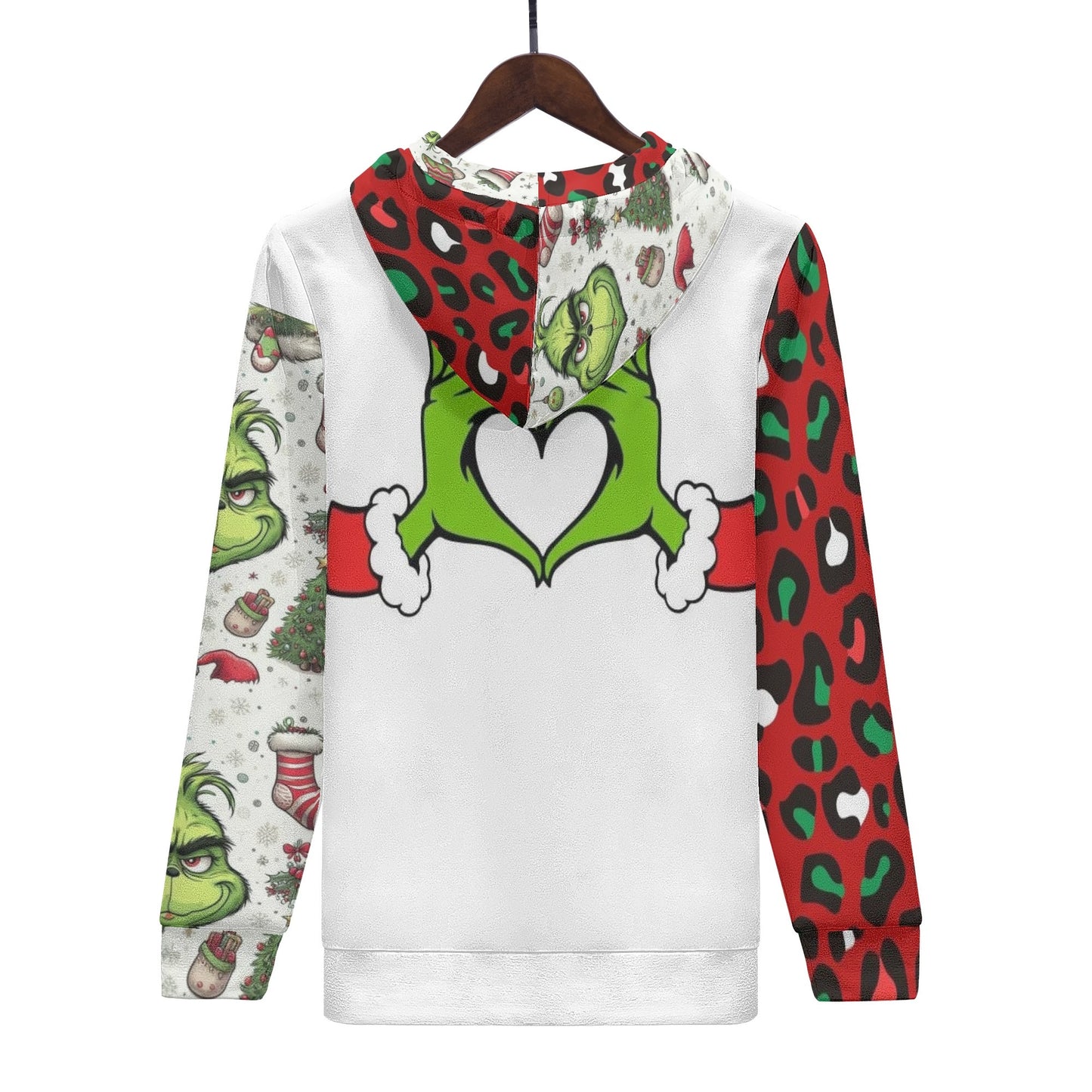 Mens Christmas Da Grinch Warm Velvets Hoodie