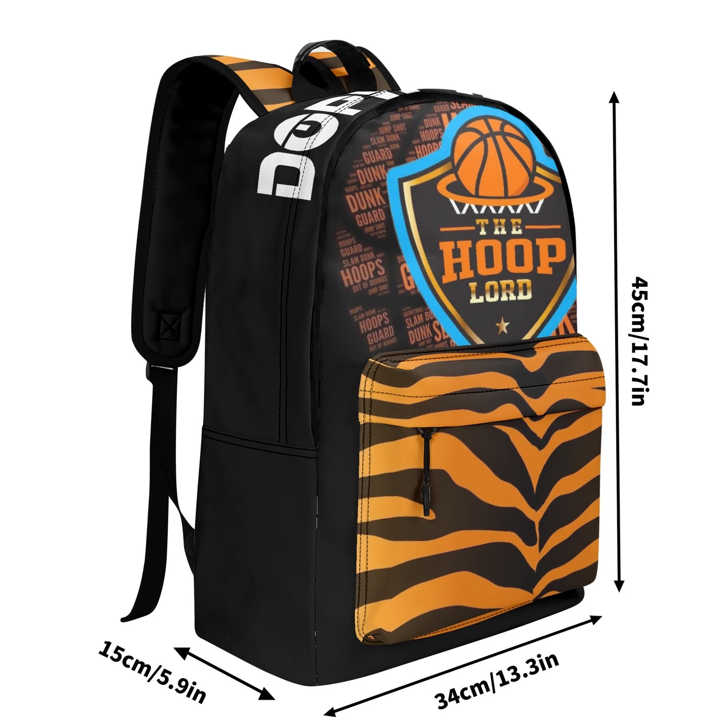 Hoop Lord jr 17 Inch Twill (PU) Leather School Backpack