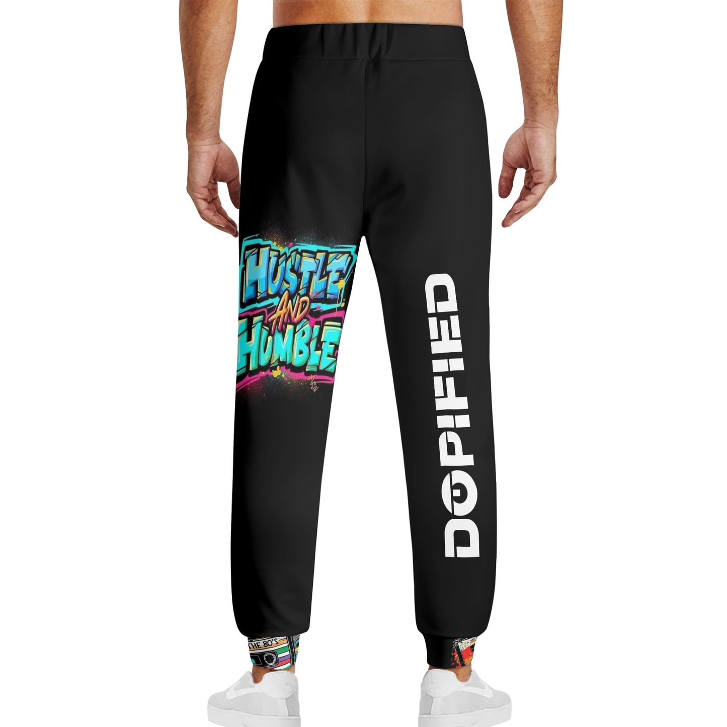 Hustle Humble Throwback 80s Unisex 3D Adult Joggers Sweatpants
