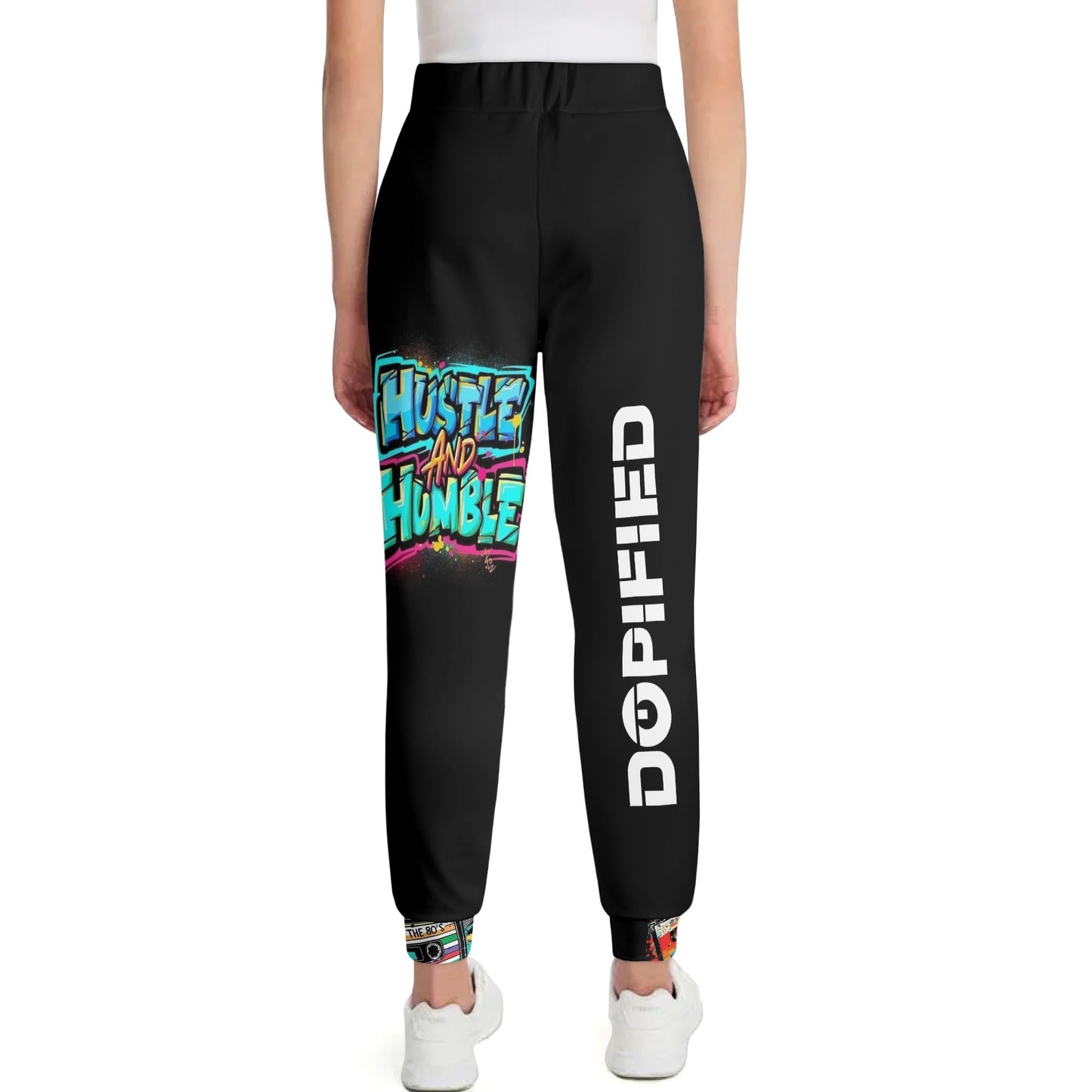 Hustle Humble Throwback 80s Unisex 3D Adult Joggers Sweatpants