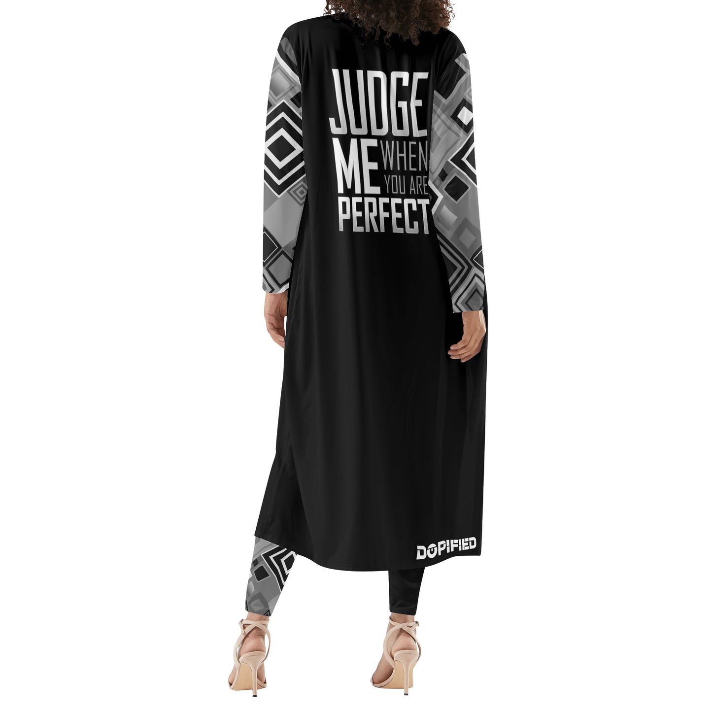 Judge Me when your perfect Metric Geo Womens Long Sleeve Cardigan and Leggings Sets