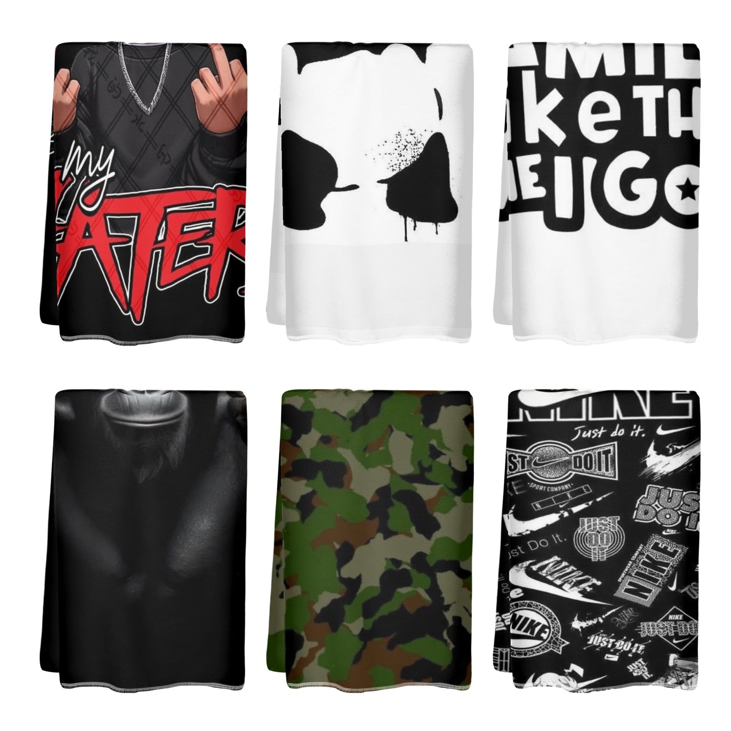 Random brand cool design Hand Towels for Beach Pool Bath Camp With 6 Pcs