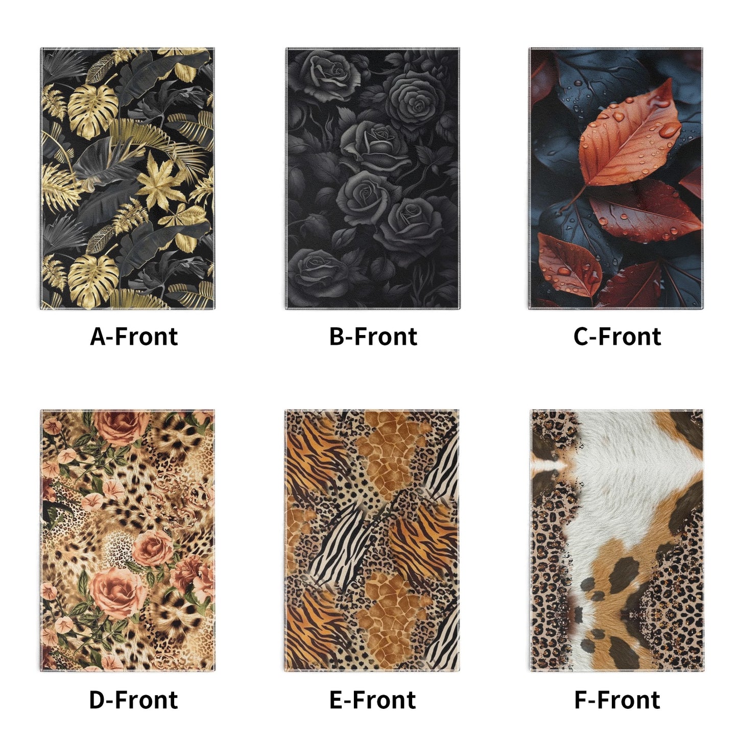 Floral & Animal designed Hand Towels for Beach Pool Bath Camp With 6 Pcs