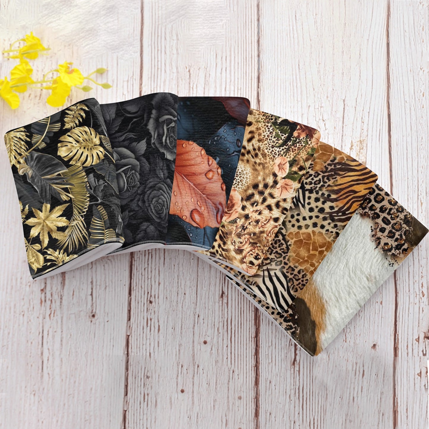 Floral & Animal designed Hand Towels for Beach Pool Bath Camp With 6 Pcs