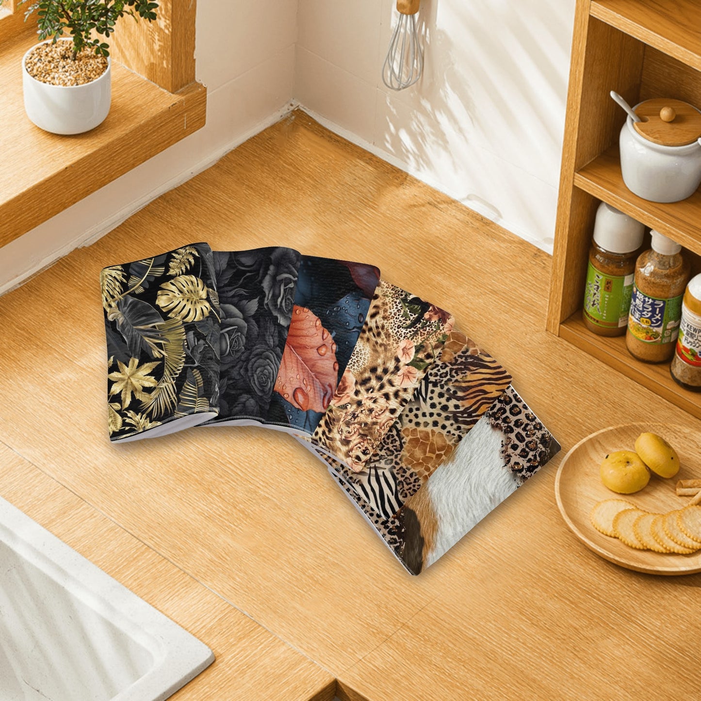 Floral & Animal designed Hand Towels for Beach Pool Bath Camp With 6 Pcs