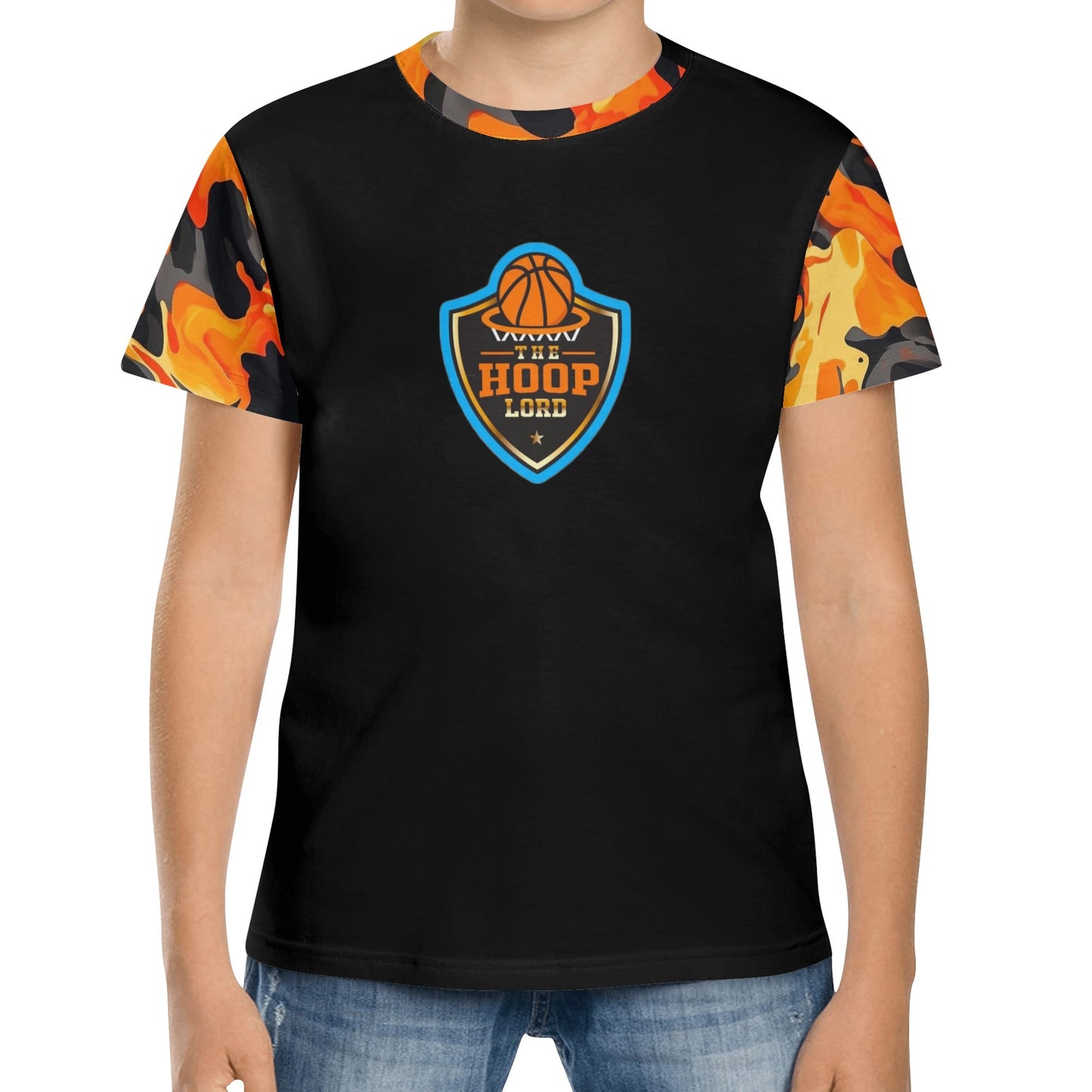 Kids Hoop Lord jr Camo paint Short Sleeve T-Shirt