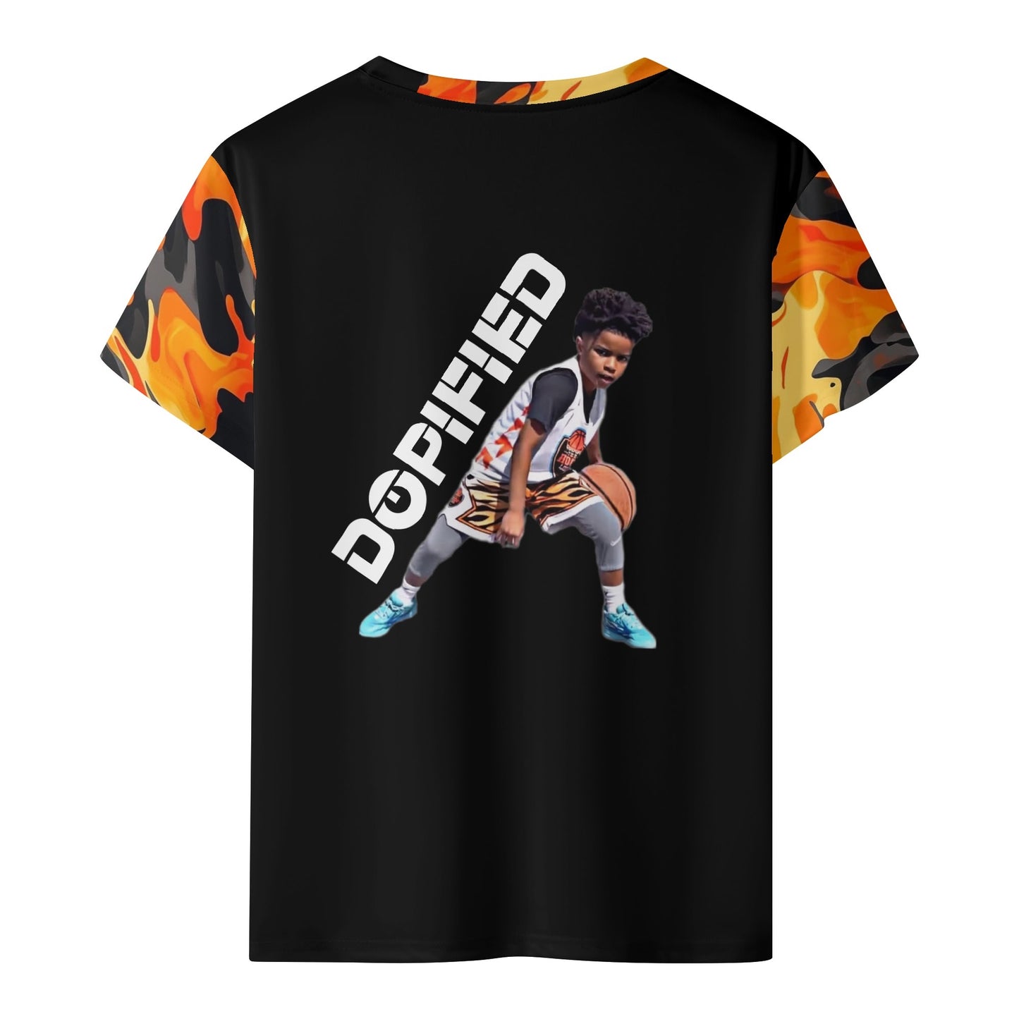 Kids Hoop Lord jr Camo paint Short Sleeve T-Shirt