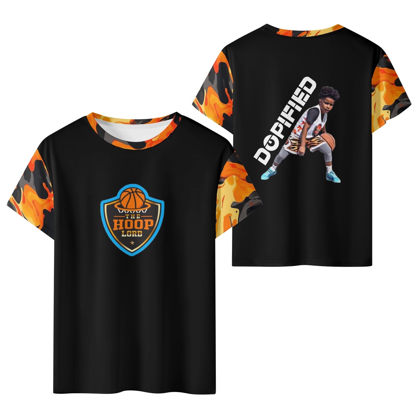 Kids Hoop Lord jr Camo paint Short Sleeve T-Shirt