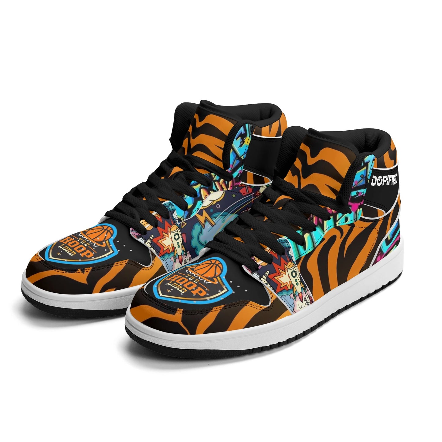 Mens Hoop Lords DOPiFiED Edition Premium PU Leather High Top Sneakers-V2