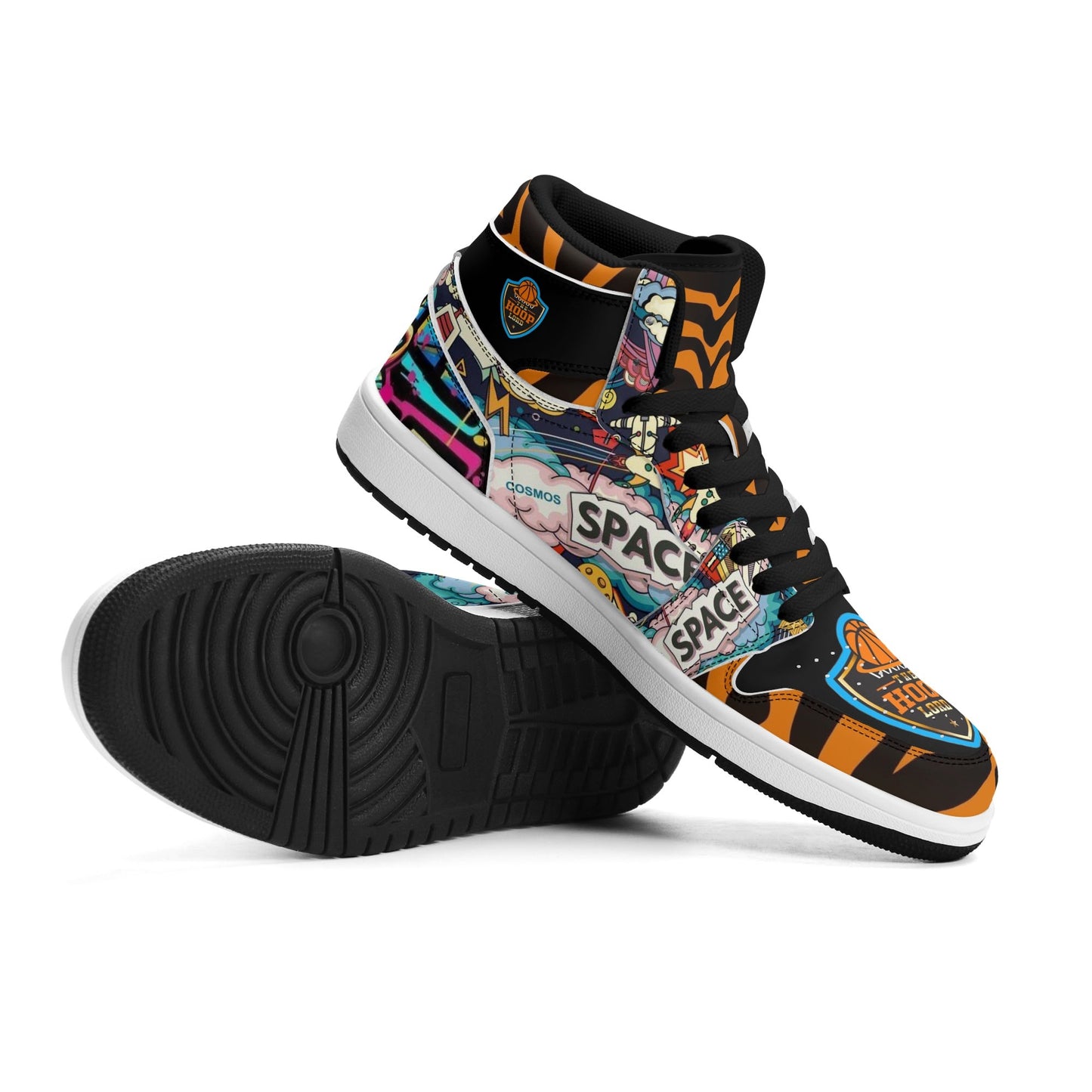 Mens Hoop Lords DOPiFiED Edition Premium PU Leather High Top Sneakers-V2
