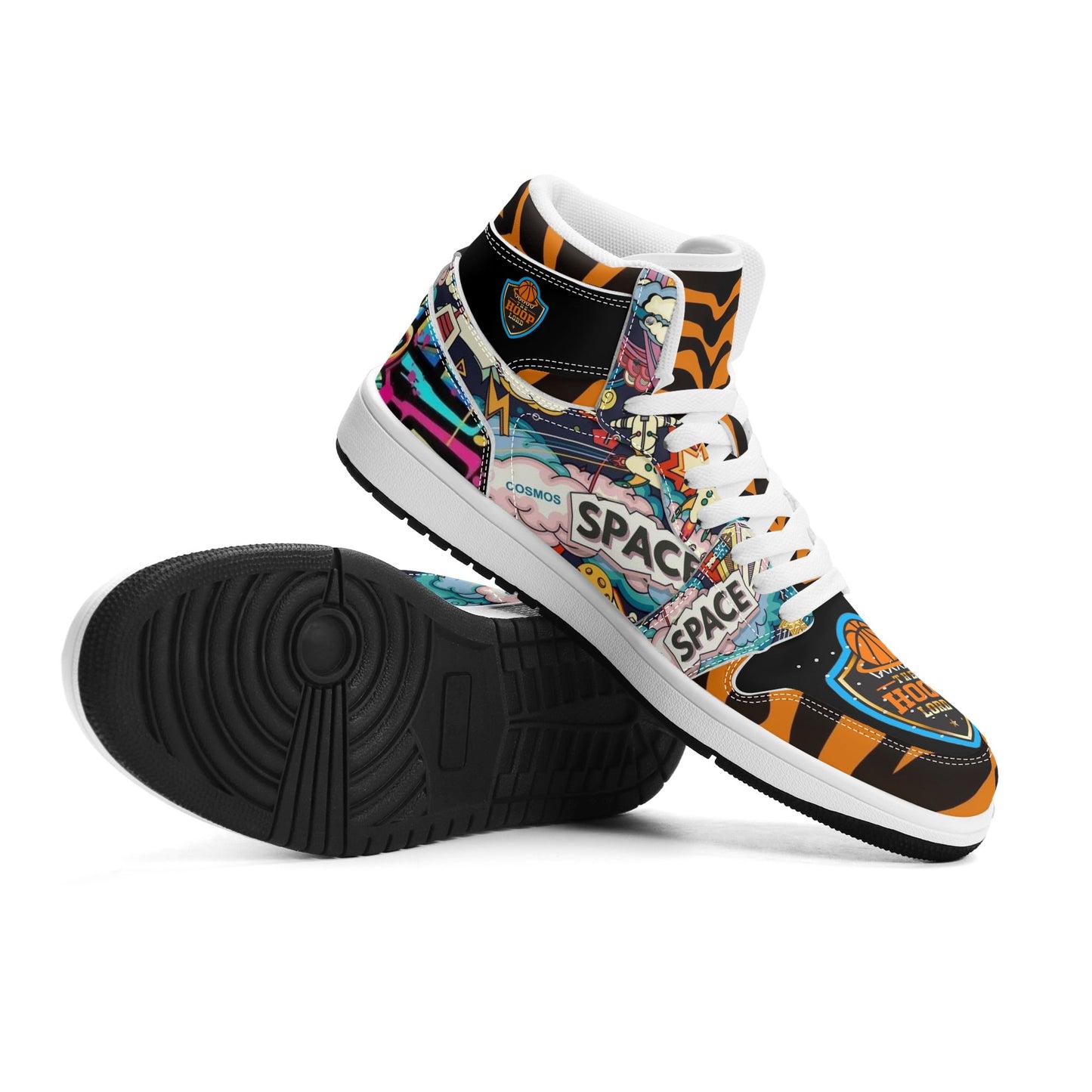 Mens Hoop Lords DOPiFiED Edition Premium PU Leather High Top Sneakers-V2