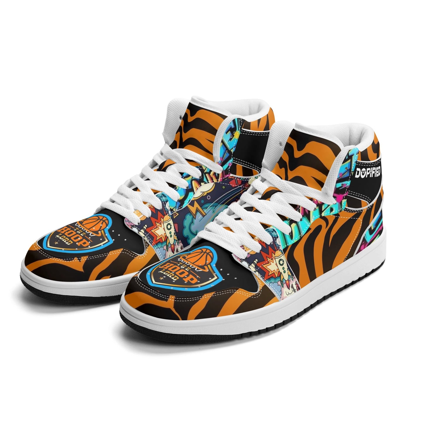 Mens Hoop Lords DOPiFiED Edition Premium PU Leather High Top Sneakers-V2